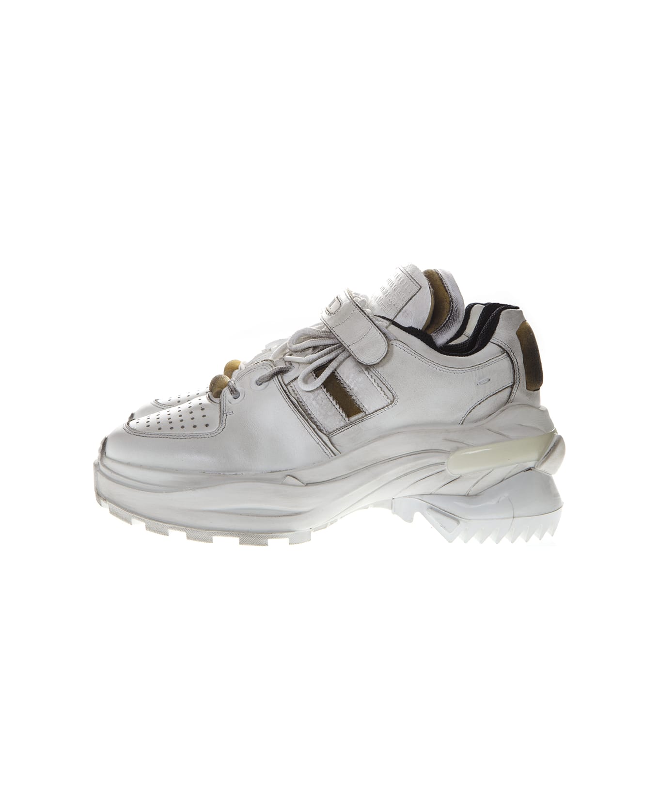 Maison Margiela Retro Fit White Leather Sneakers | italist, ALWAYS LIKE ...