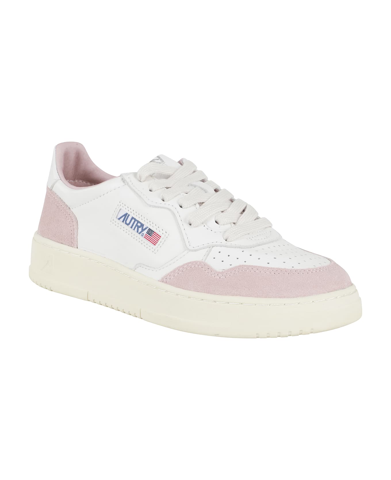 Autry Medalist Low Woman - Suede White Powder