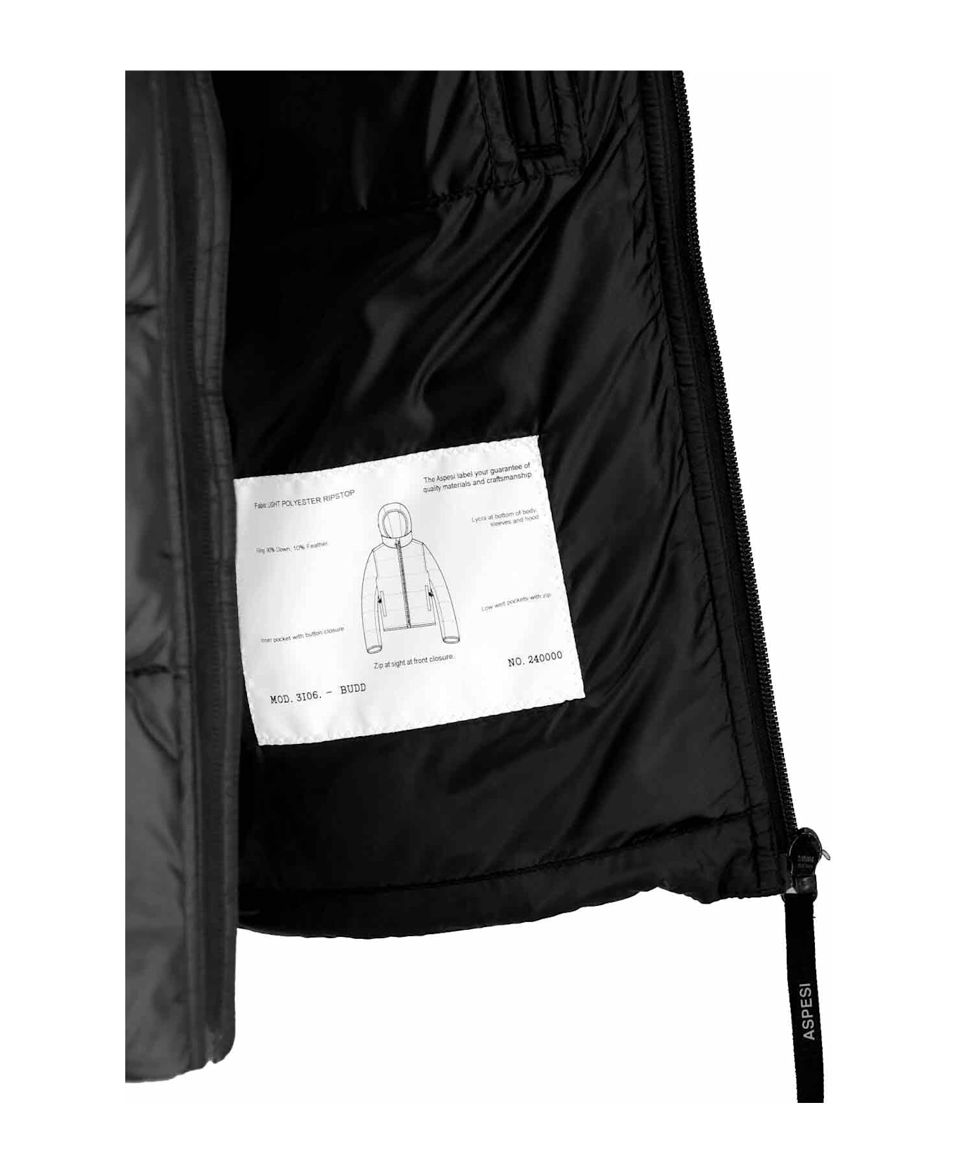 Aspesi Thickened Down Jacket - Black  