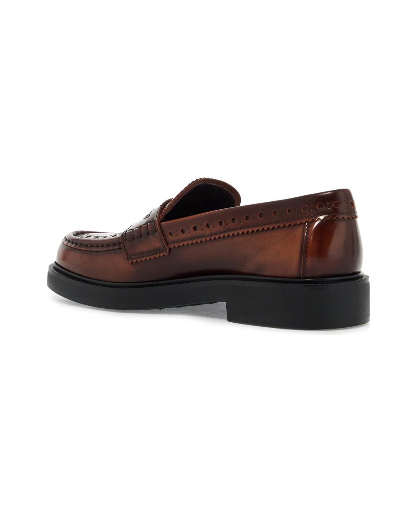 Tod's Leather Brogue Loafers - CUOIO SCURO (Brown)