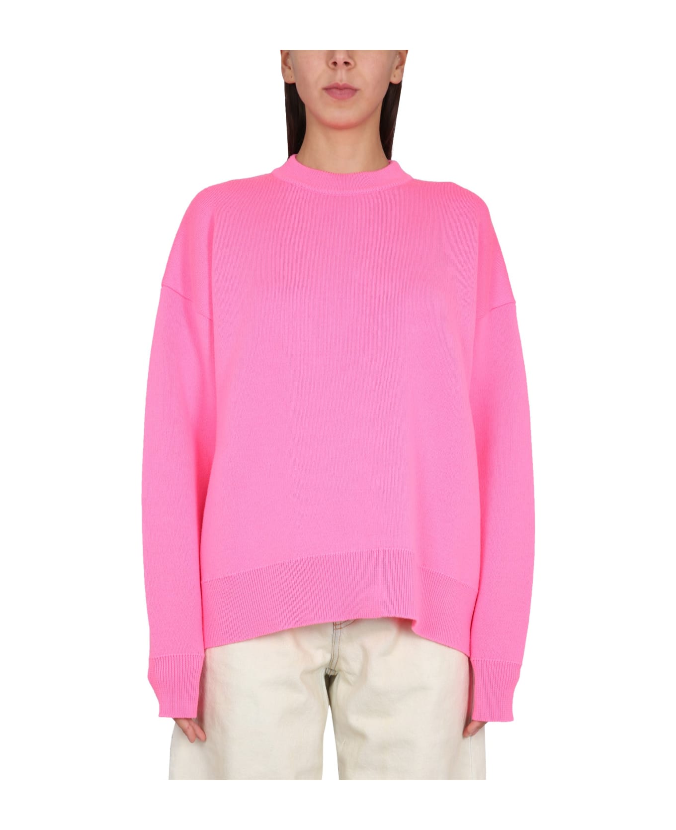 Palm Angels Rose Wool Sweater - PINK MULTICOLOR
