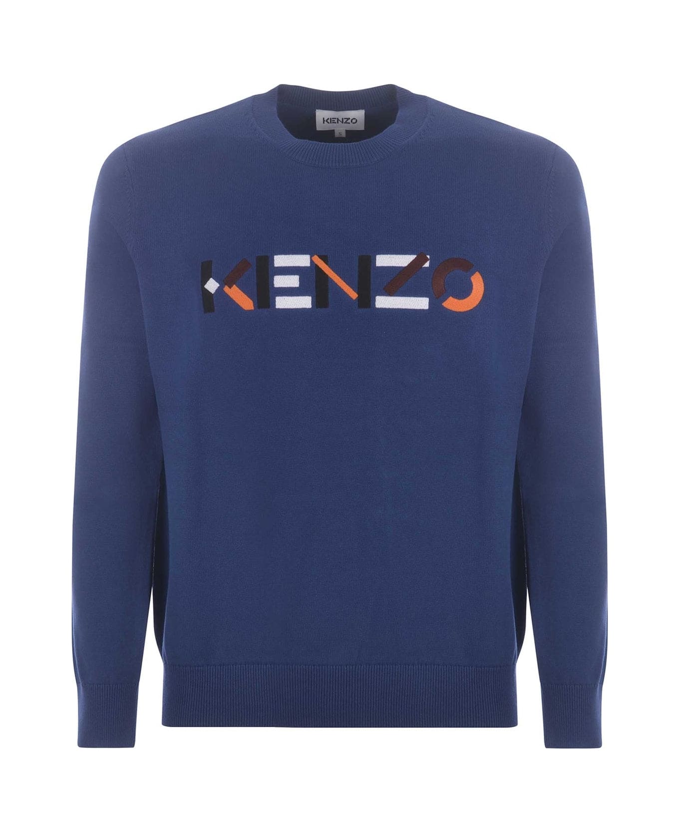 Kenzo Cotton Logo Sweater - Blue