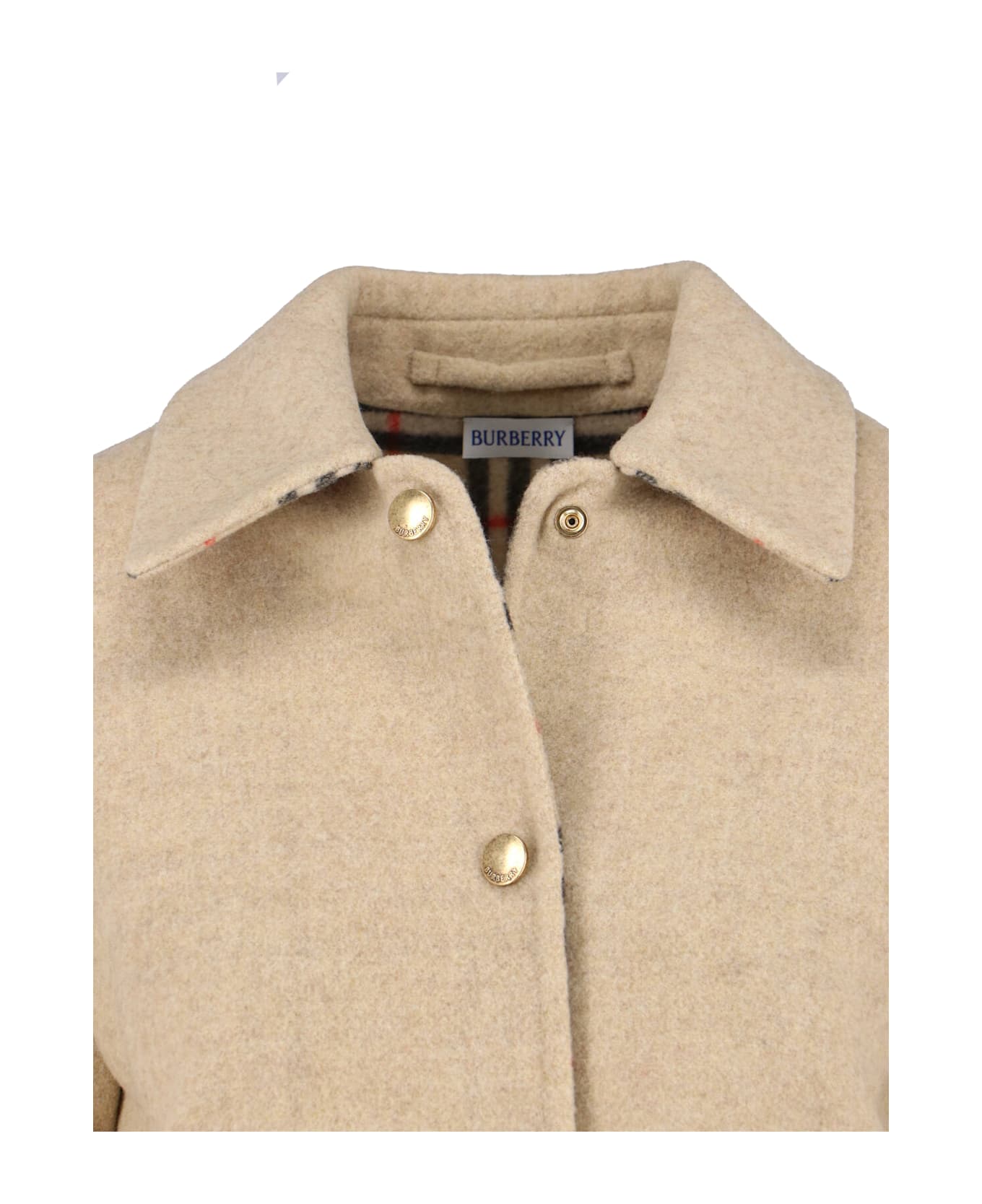 Burberry Virgin Wool Jacket - NEUTRALS
