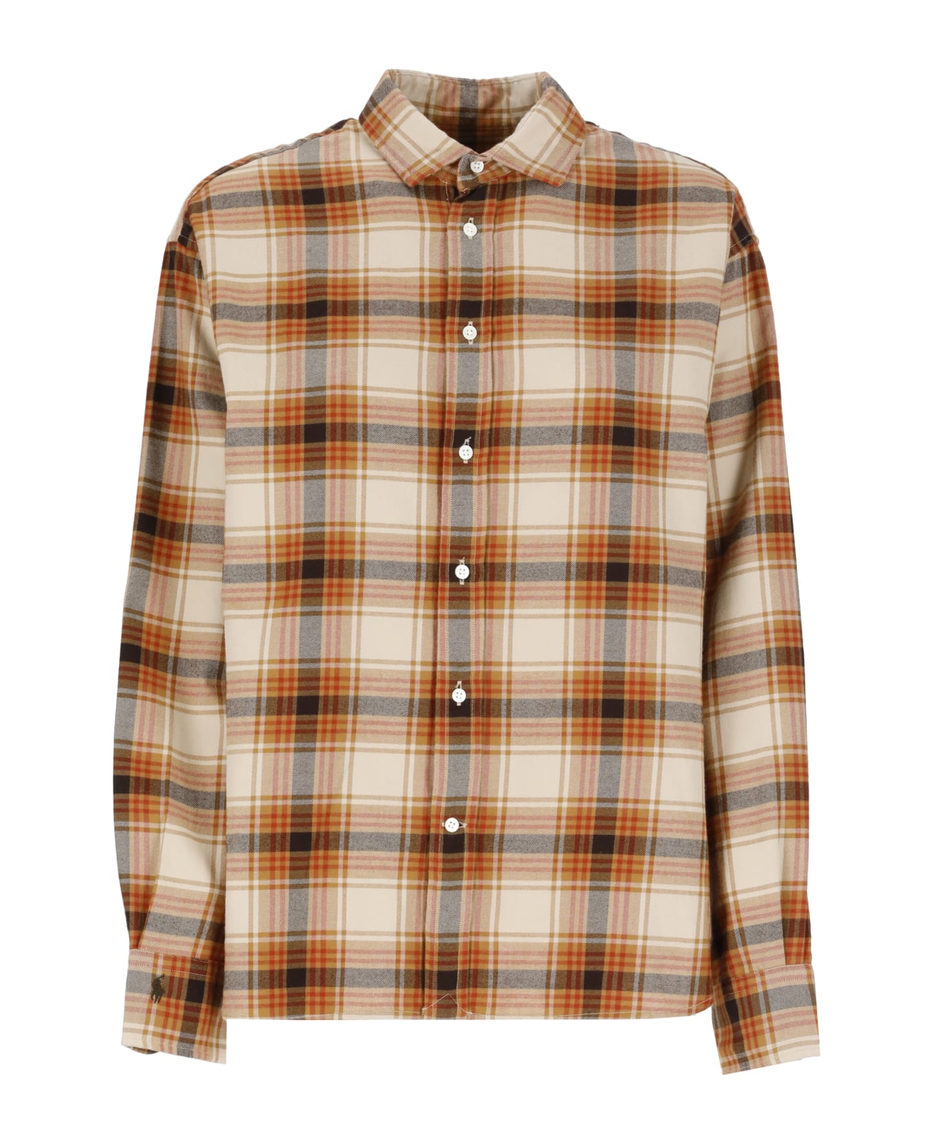 Ralph Lauren Long Sleeve Button Front Shirt - Orange シャツ