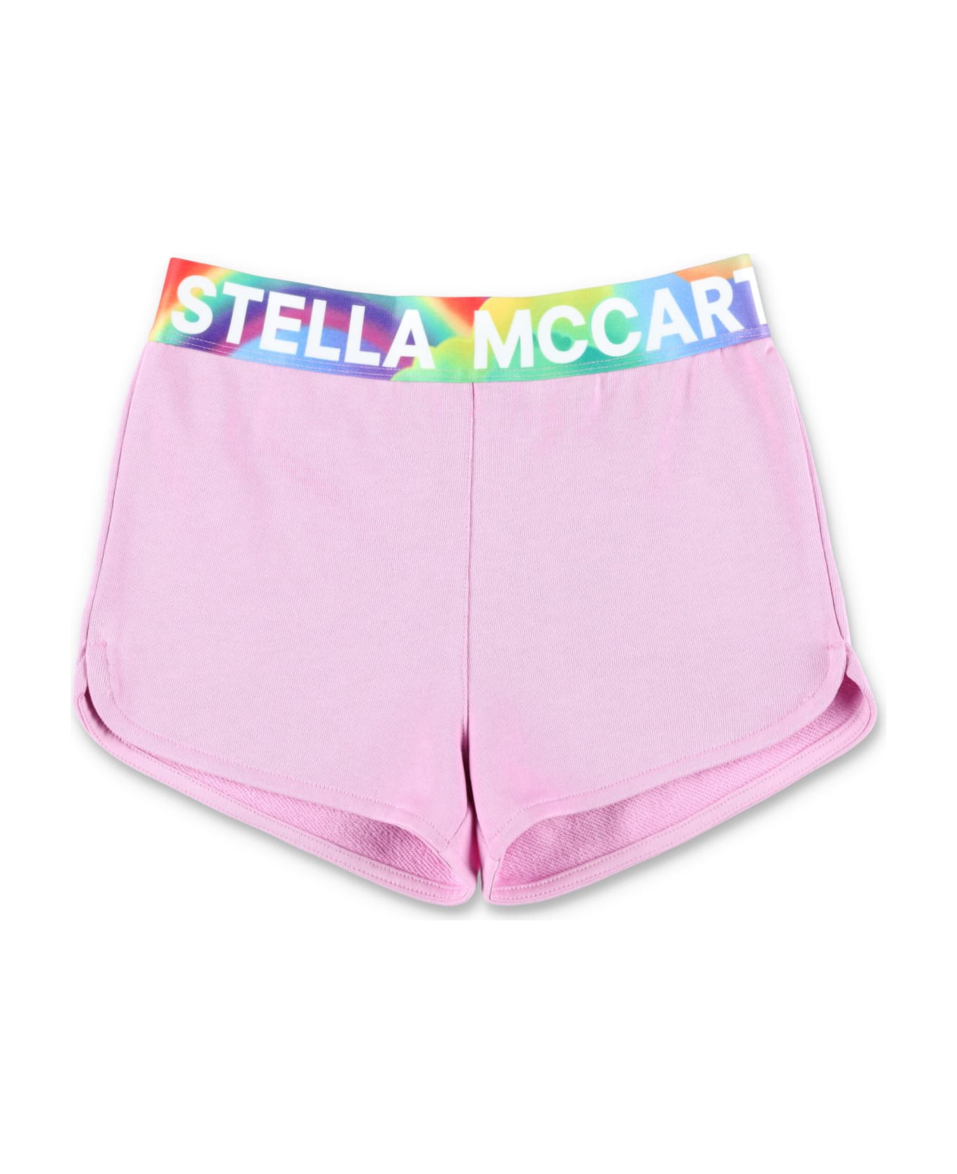 Stella McCartney Kids Logo Tape Shorts - PINK
