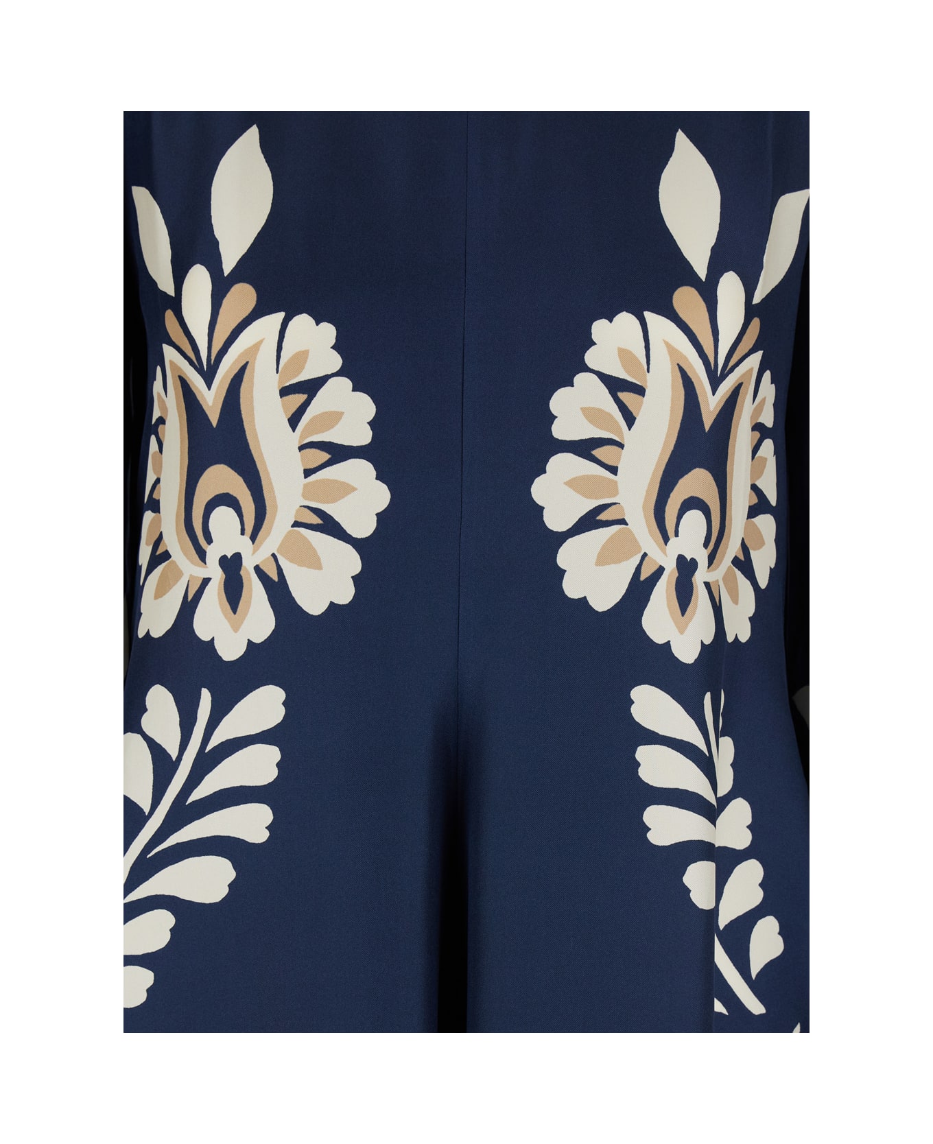 La DoubleJ Multicolor Long Dress With V-neck And Floral Motif In Silk Woman - Multicolor