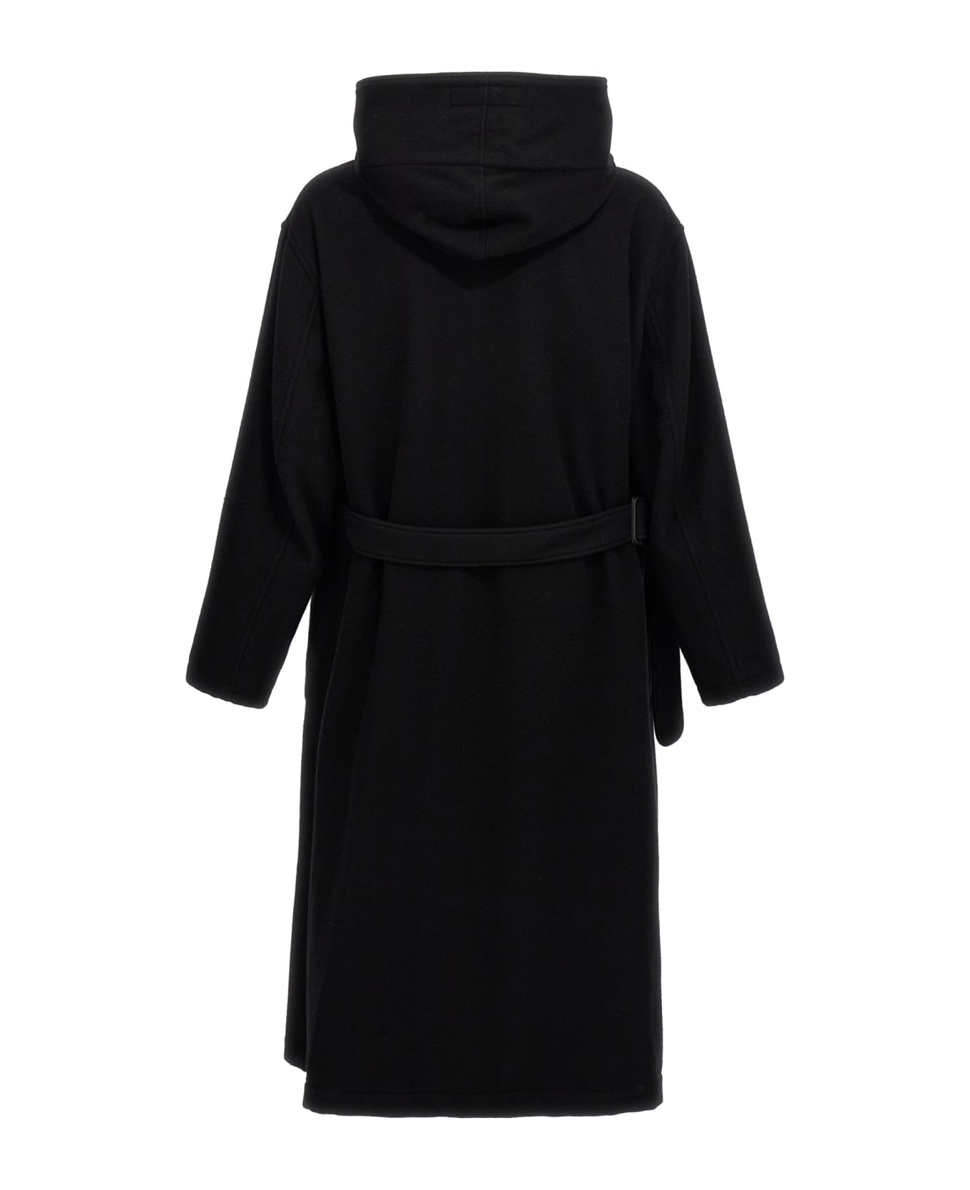 Yohji Yamamoto 'm-w Front Hooded' Coat - Black  