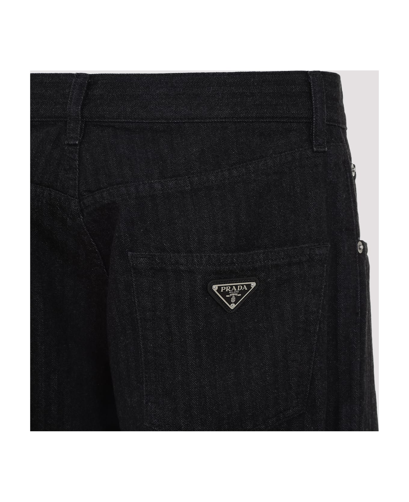 Prada Cotton Jeans - Black ボトムス