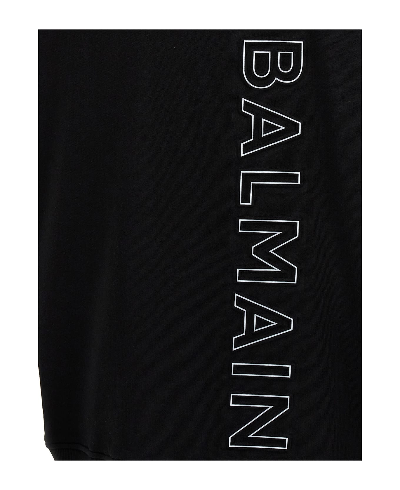 Balmain Reflective Logo Hoodie - Black  