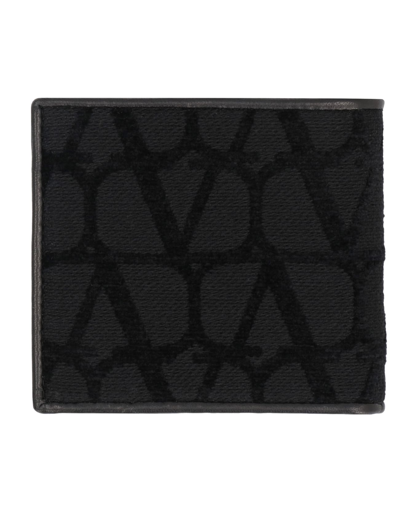 Valentino Garavani - Toile Iconographe Print Wallet - black