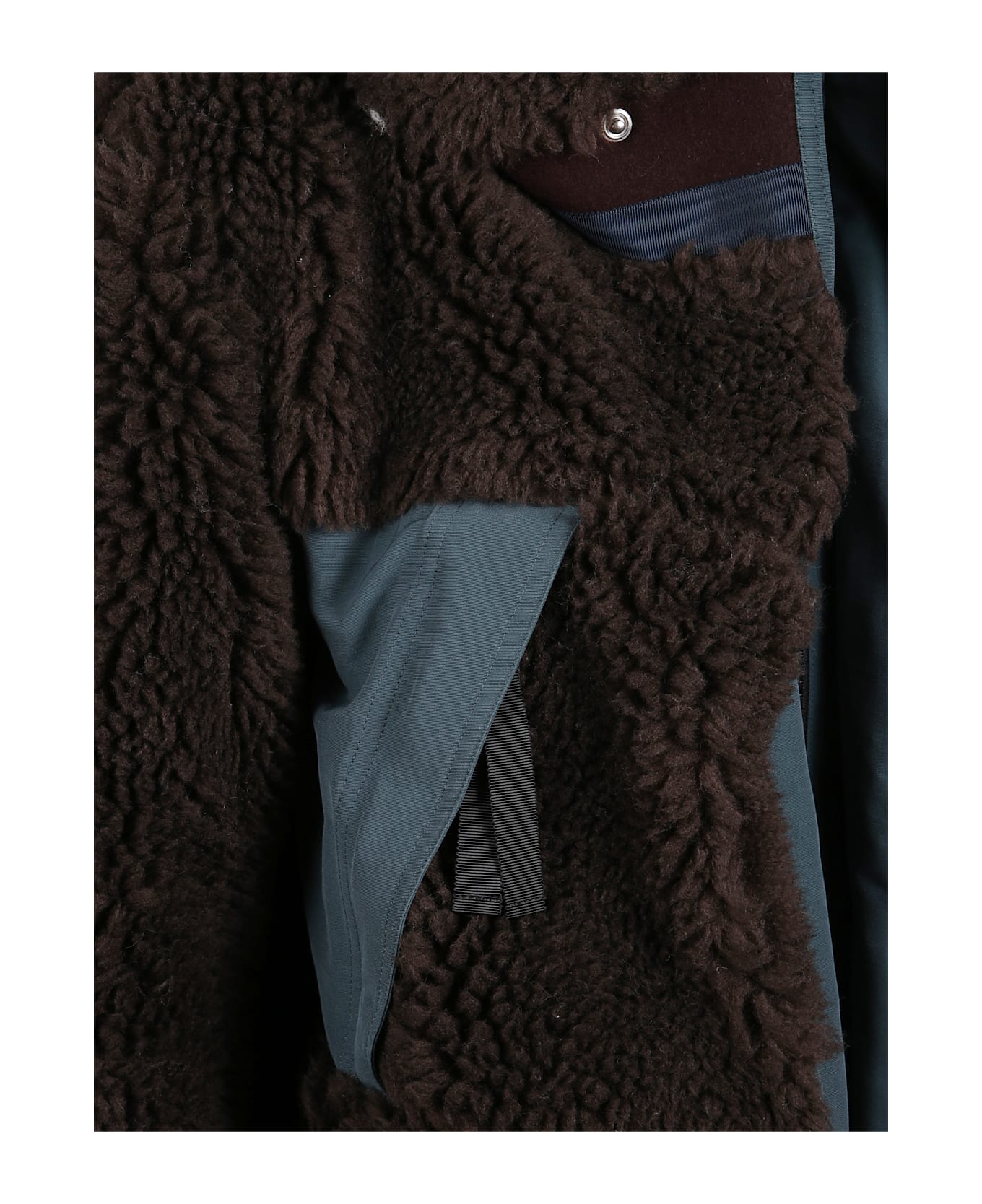 Sacai Multi-material Jacket - Brown