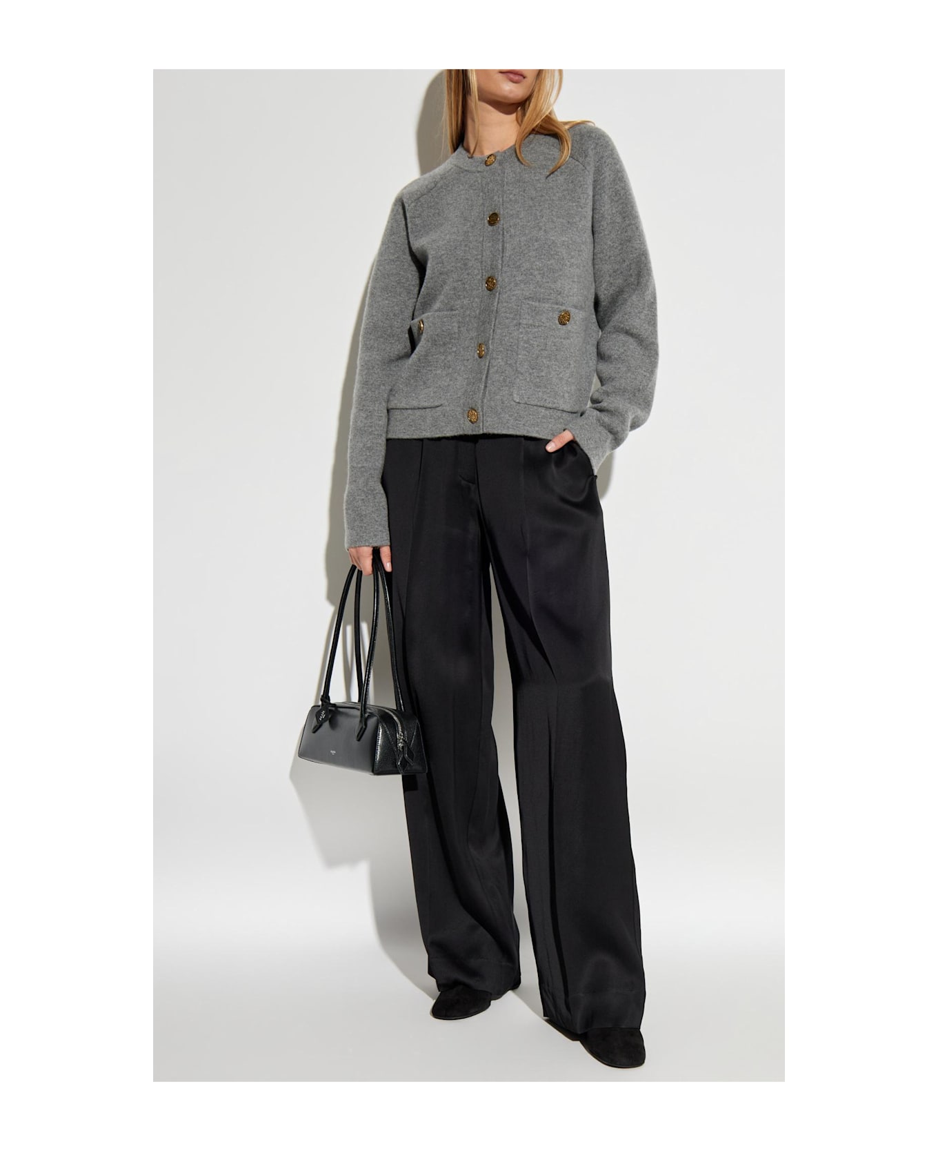 Totême Toteme Cardigan With Pockets - Grey