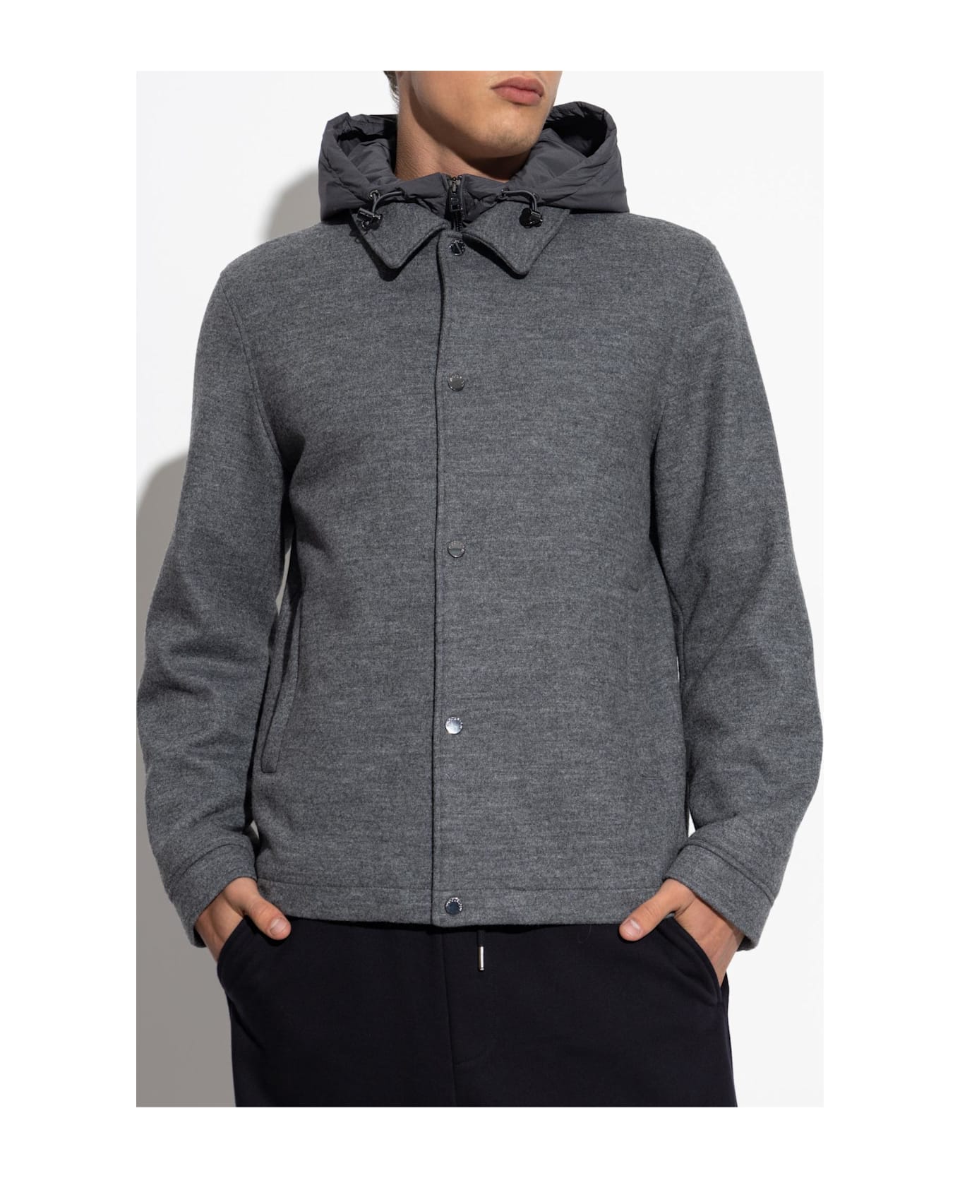 Woolrich Jacket With Hood - Grey