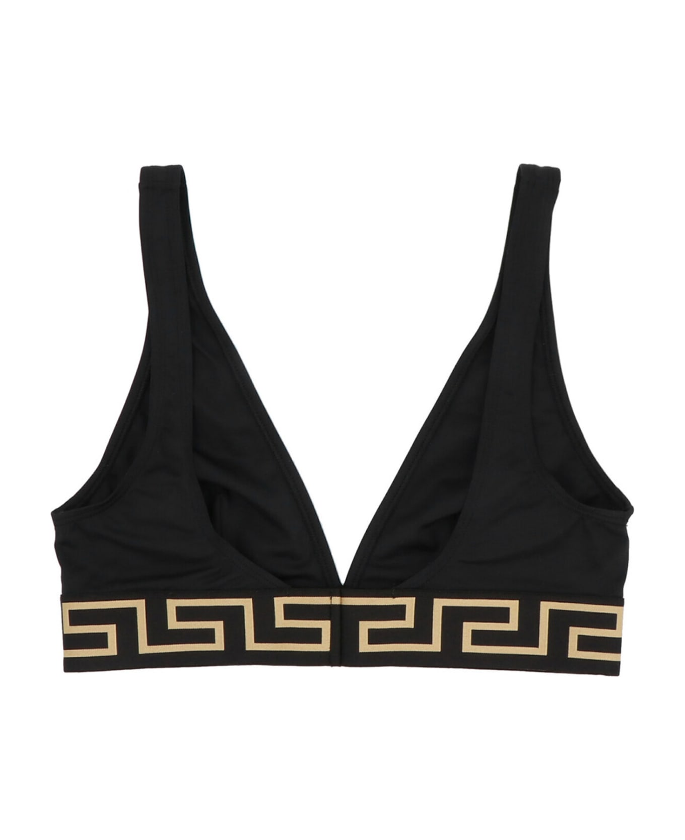 Versace 'greca E Medusa' Bikini Top - Black  
