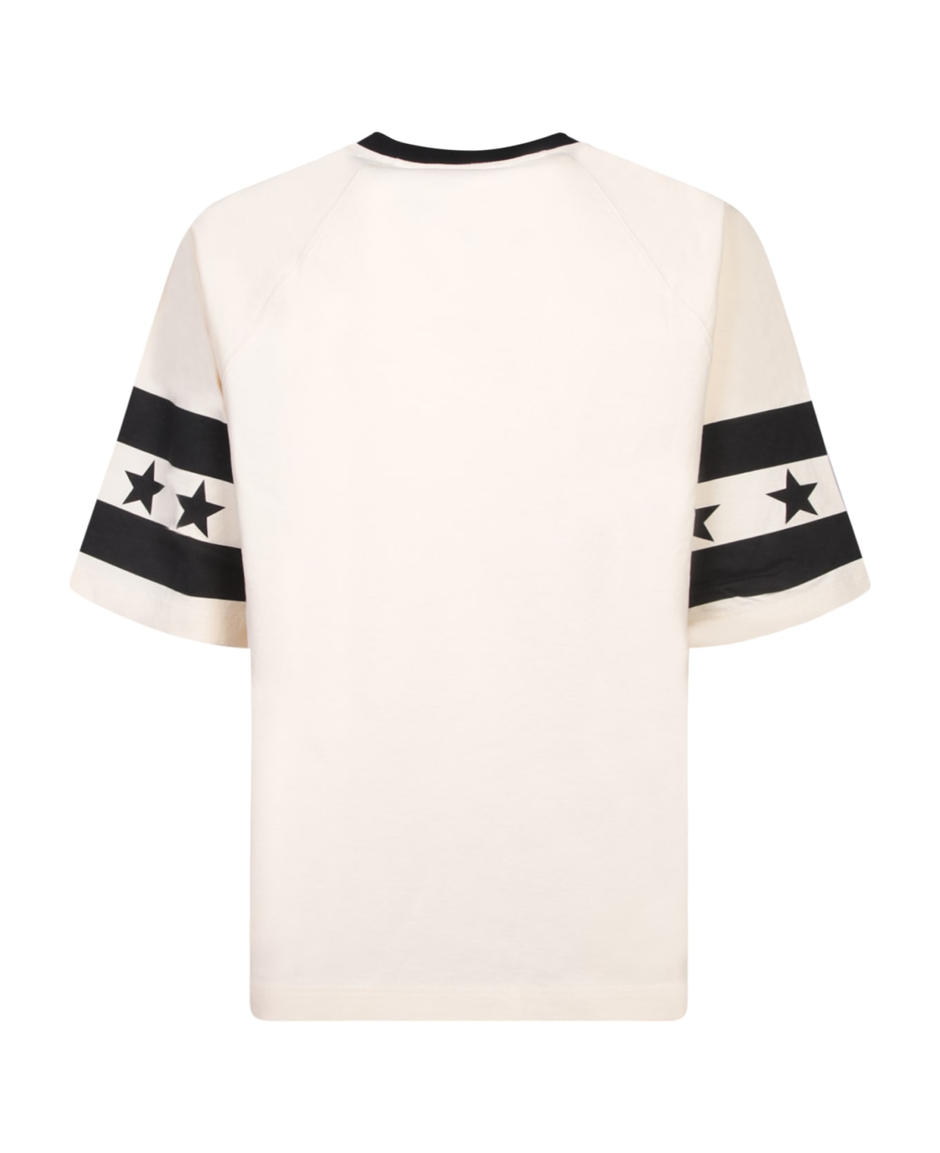Balmain Cream And Black Stars T-shirt - White