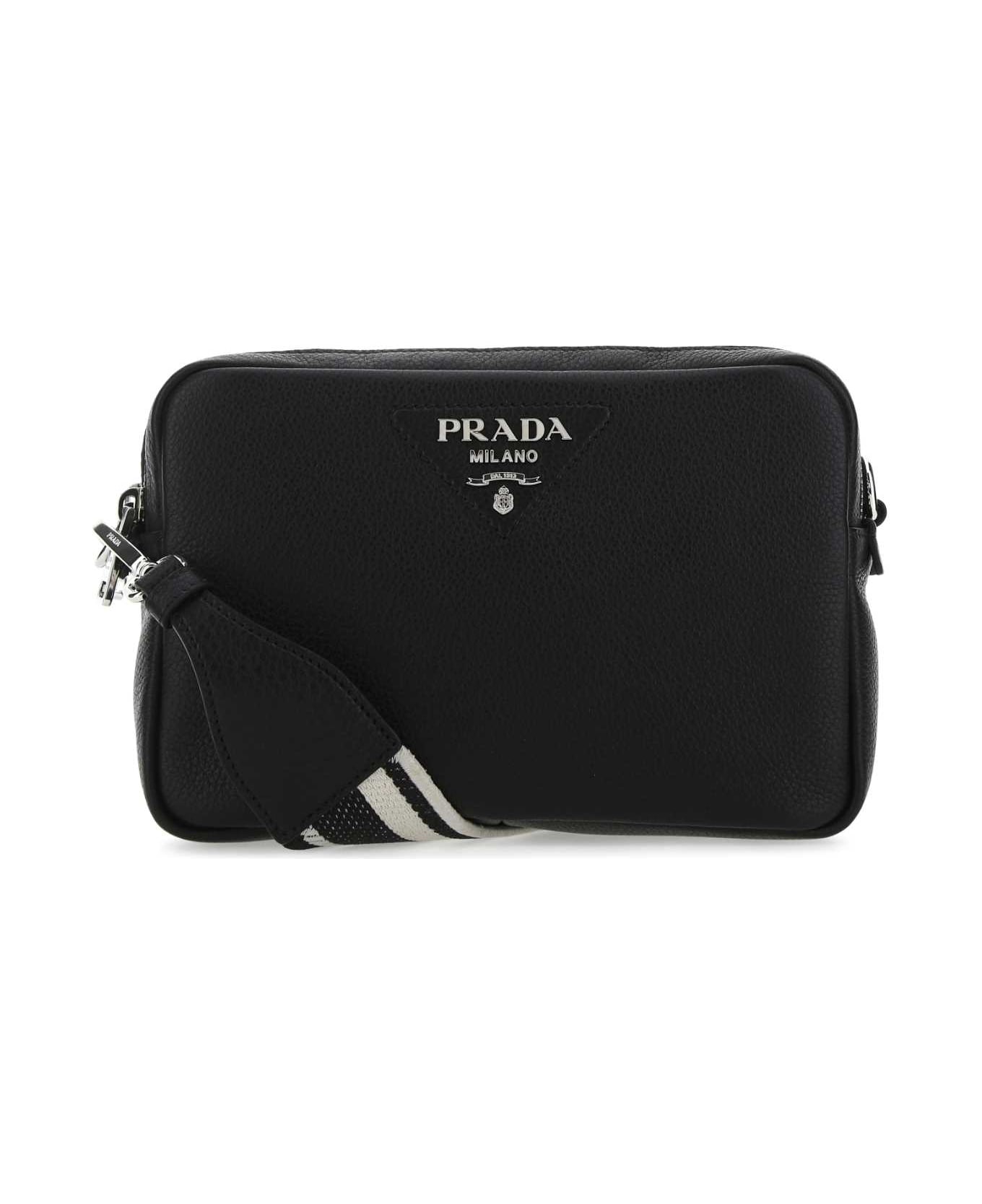 Prada Black Leather Crossbody Bag - F0002