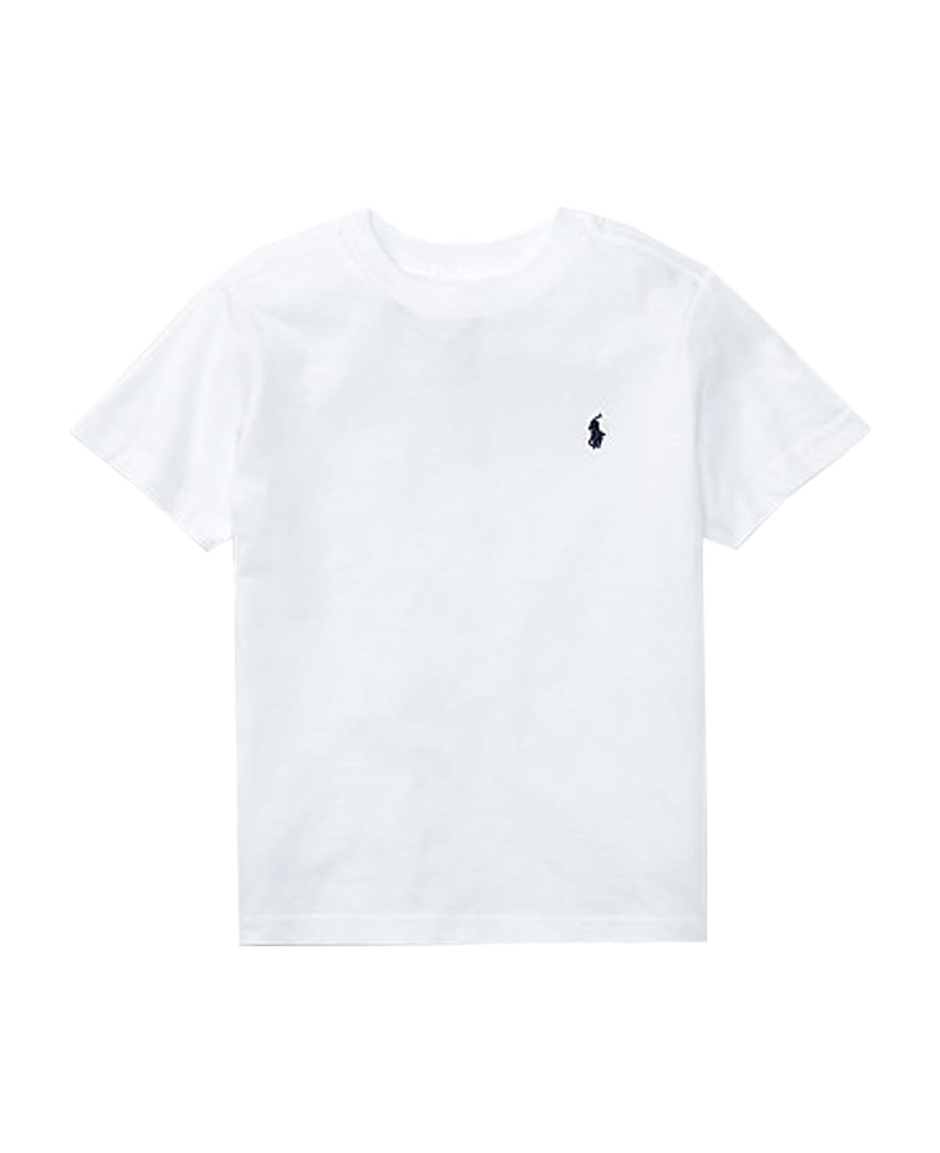 Ralph Lauren Crew Neck T-shirt In Cotton Jersey - White