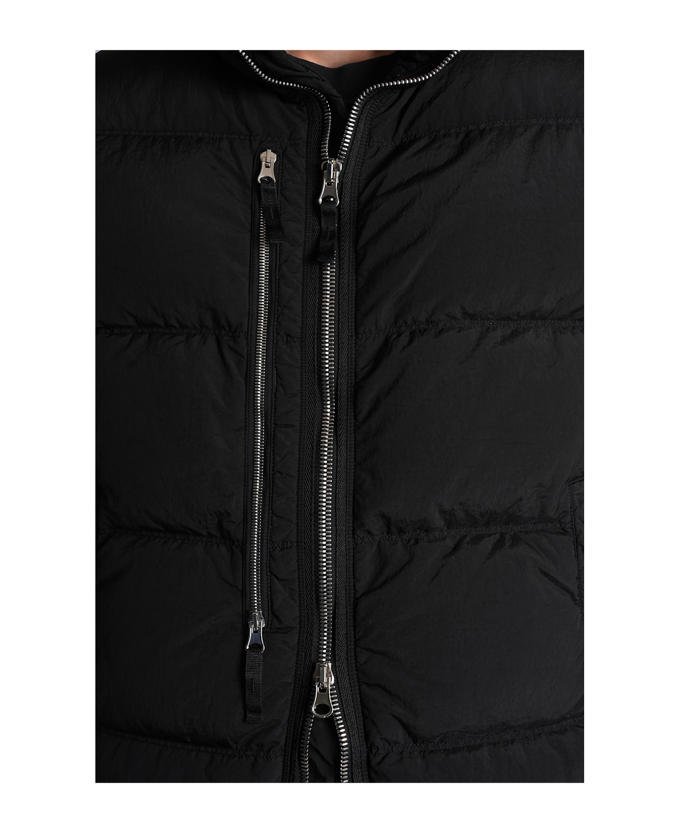 Stone Island Puffer In Black Polyamide - black