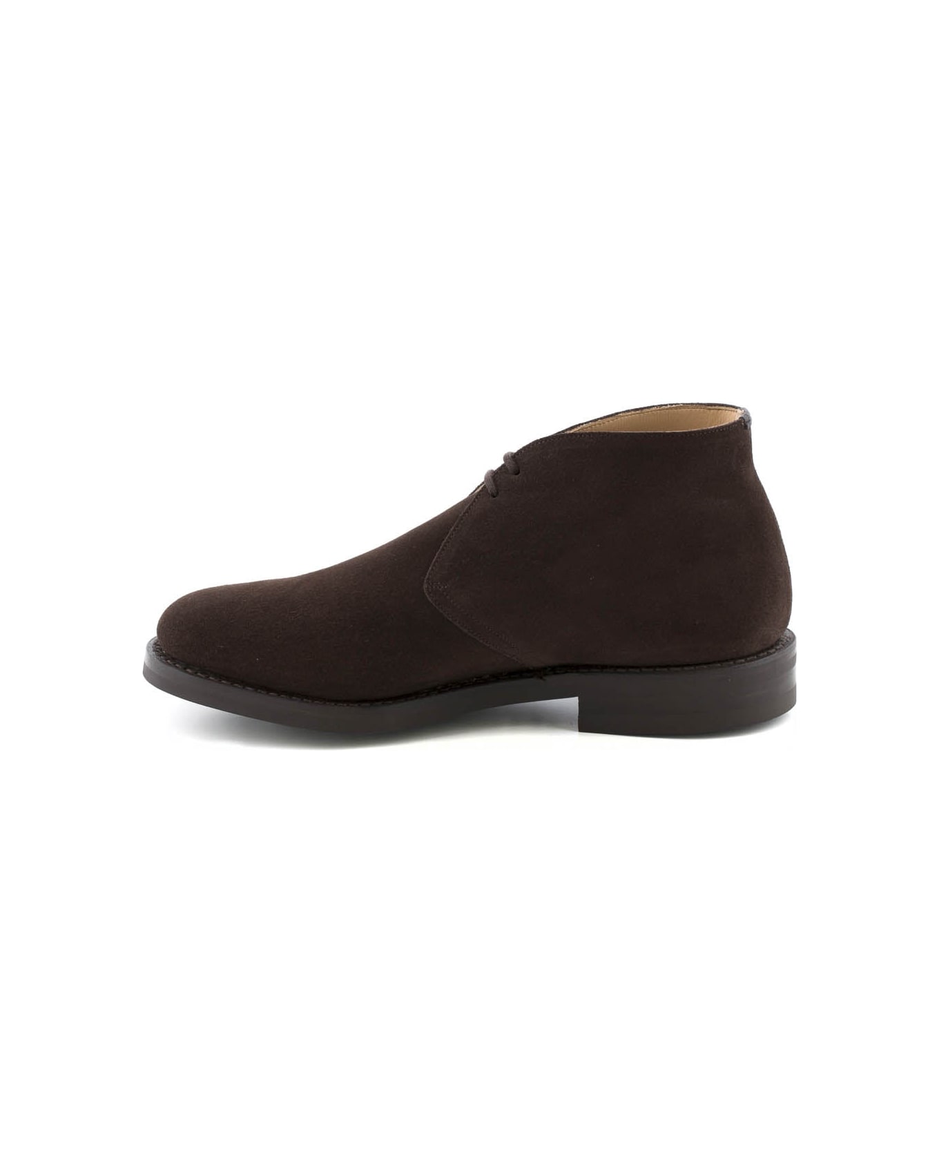 Church's Brown Suede Boot (rubber Sole) - Marrone