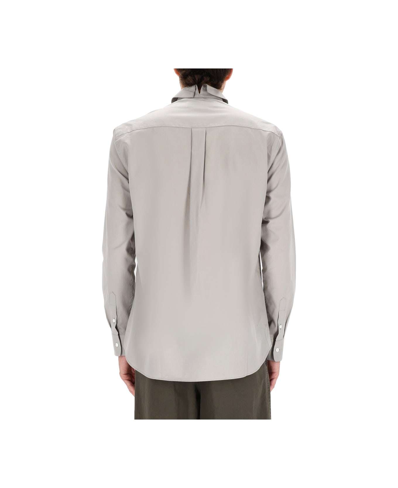 Marni Shirt With Embroidered Logo - GREY