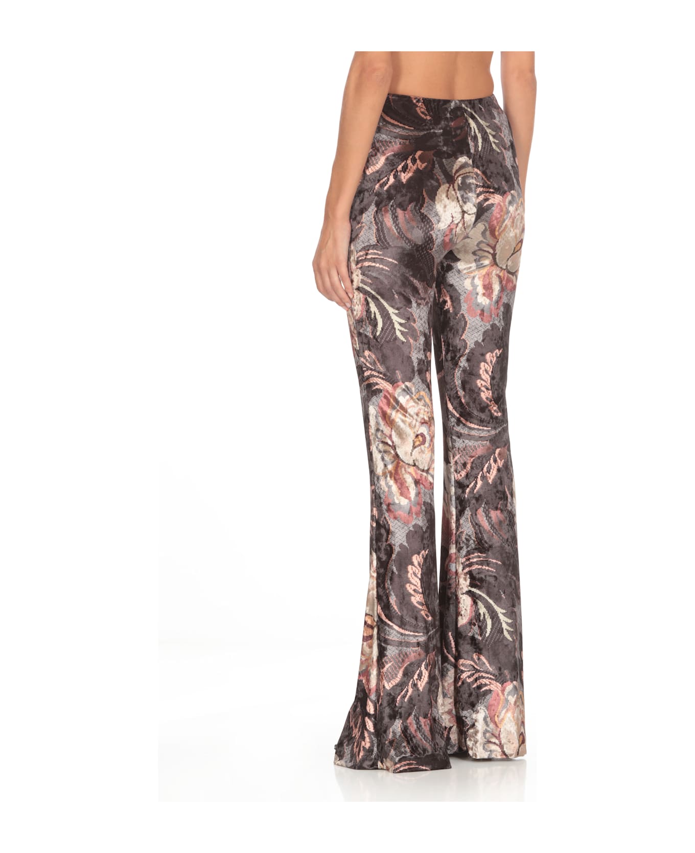 Etro Floral Printed Chenille Trousers - Multicolour