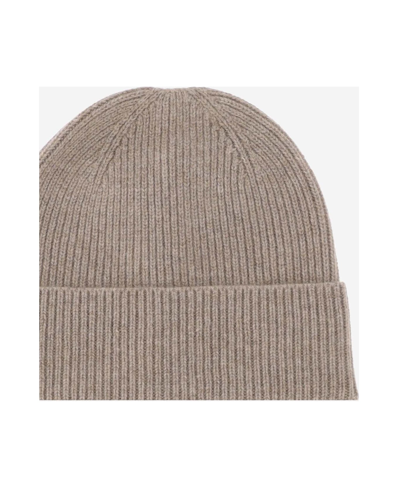 Bonpoint Ribbed Cashmere Beanie - Beige
