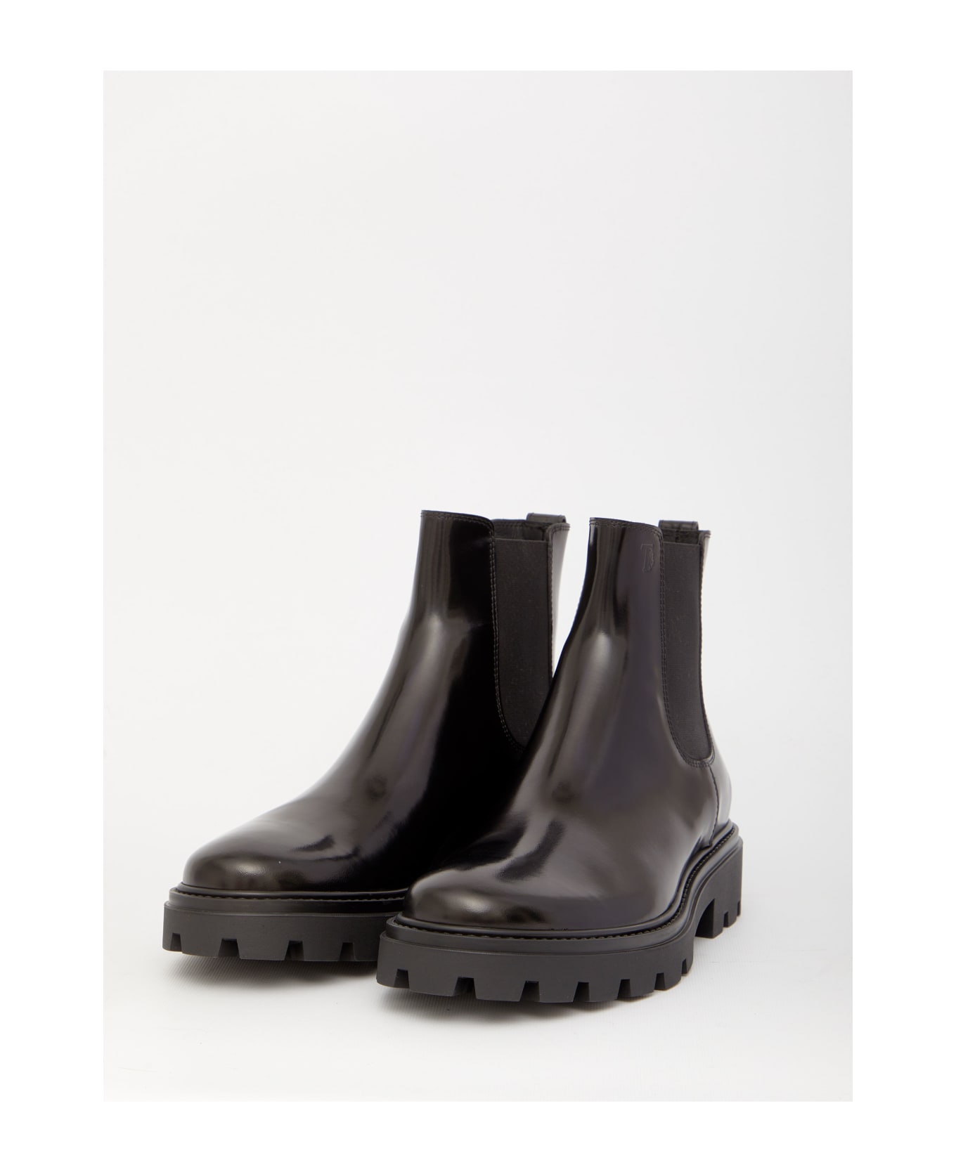 Tod's Black Leather Ankle Boots - Black