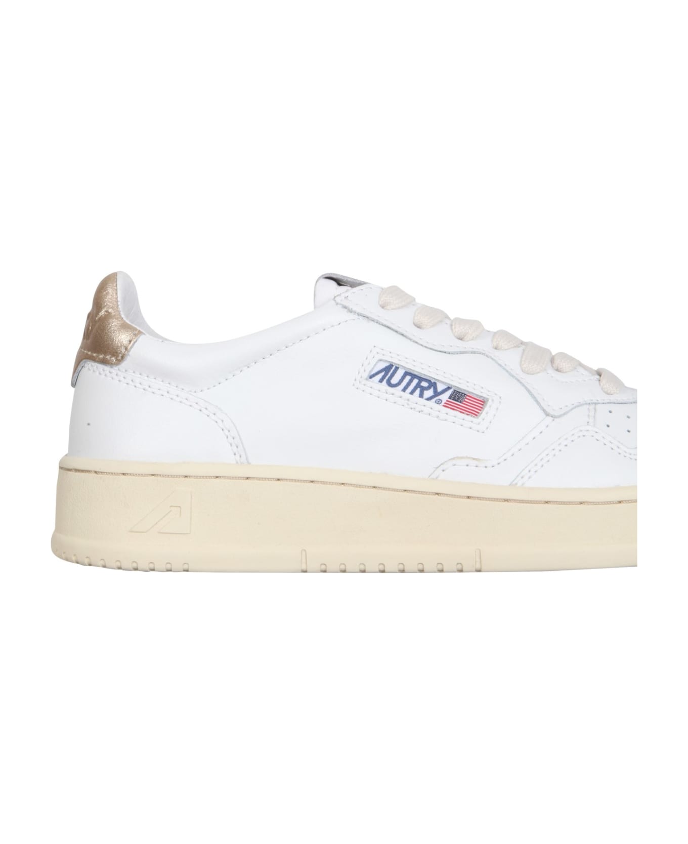 Autry Leather Sneakers - Leat White Gold