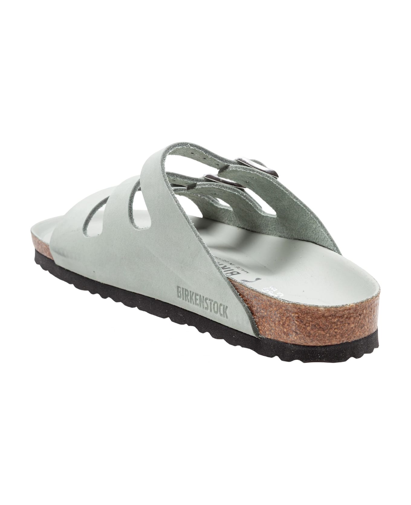 Birkenstock Sandalo Florida In Pelle Colore Verde Salvia