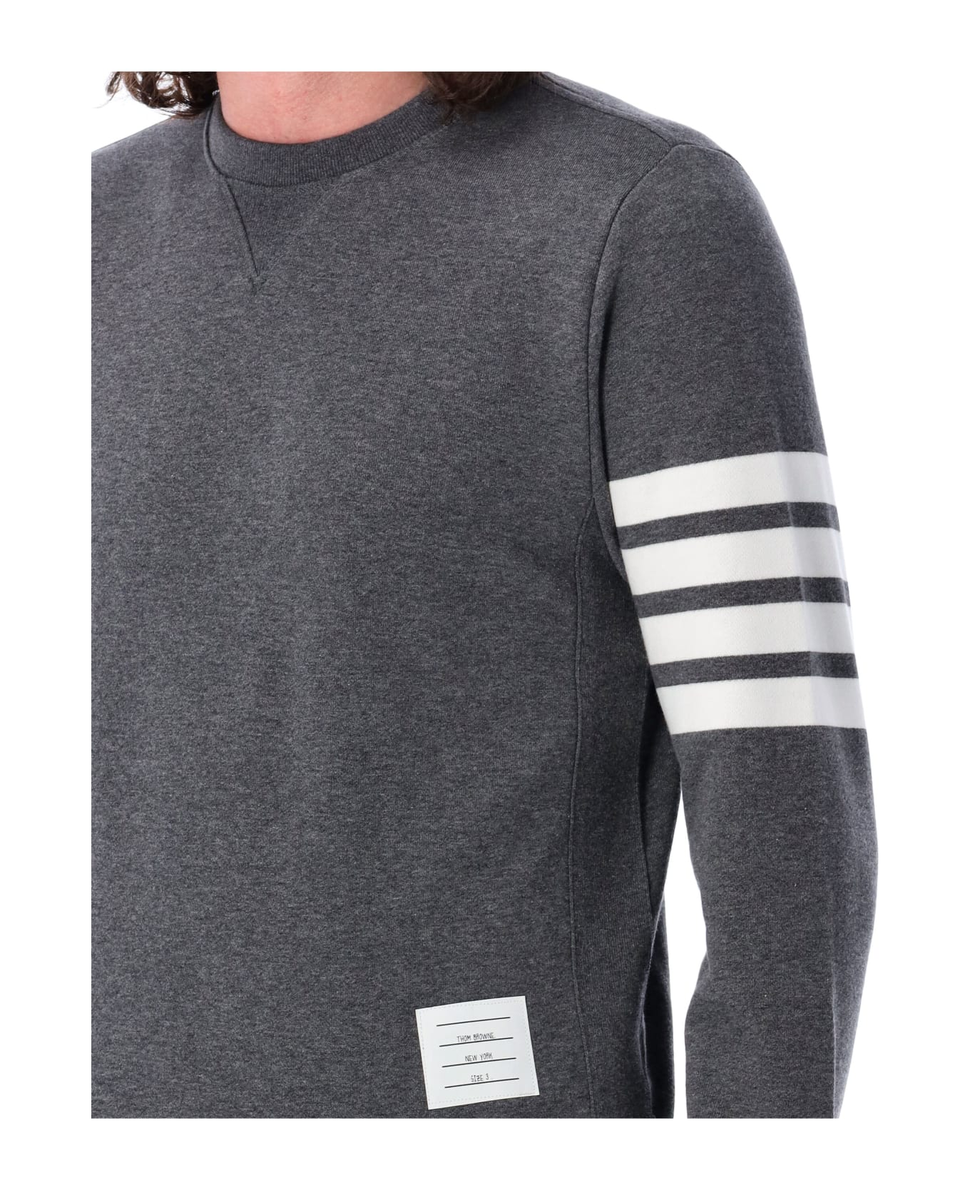 Thom Browne Classic Crewneck - DARK GREY