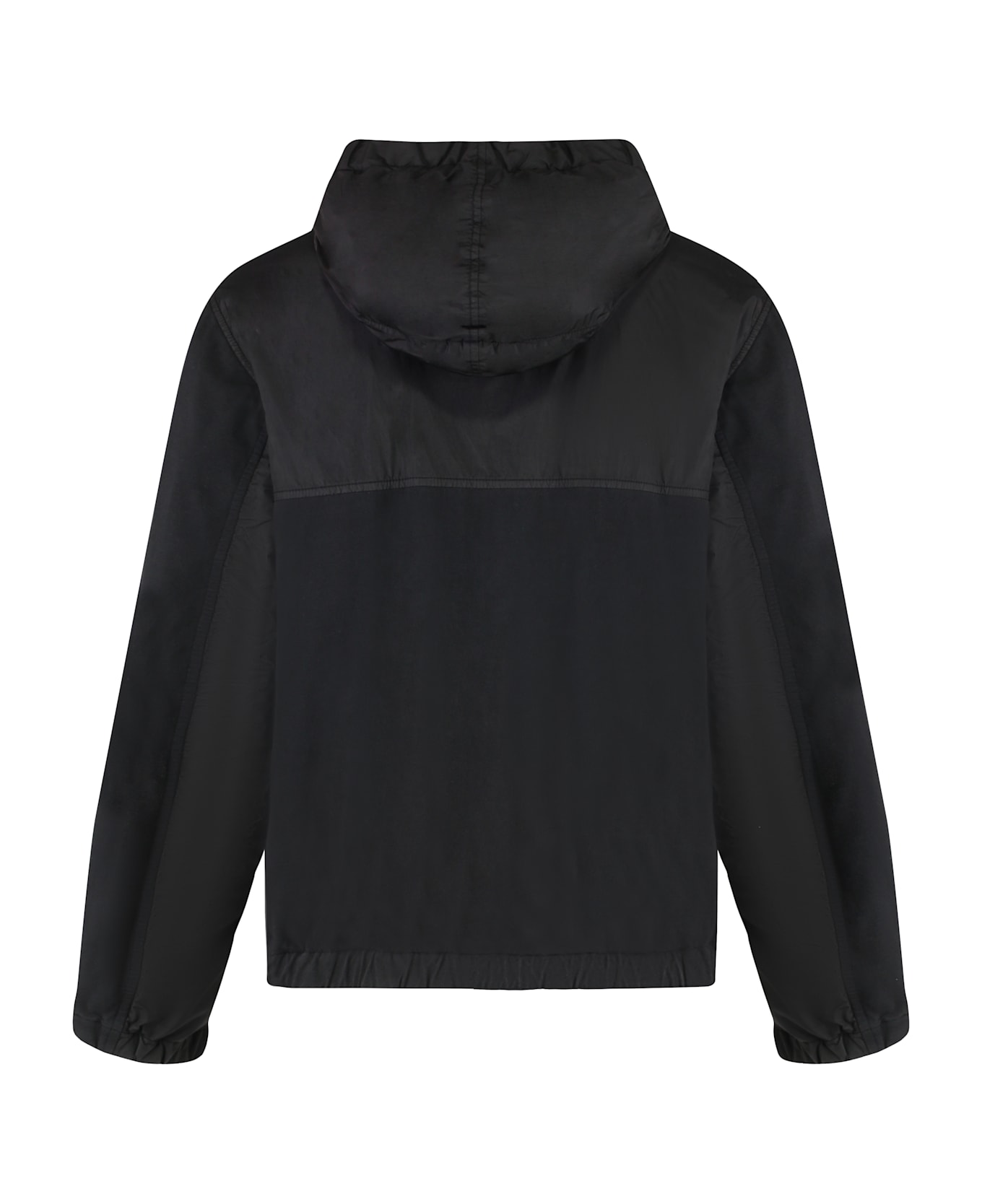 Stone Island Hooded Windbreaker - black