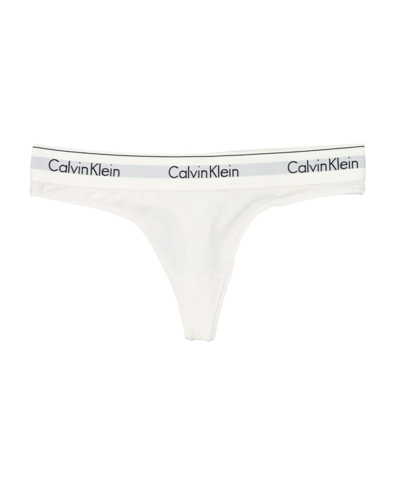 Calvin Klein Cotton Thong - WHITE
