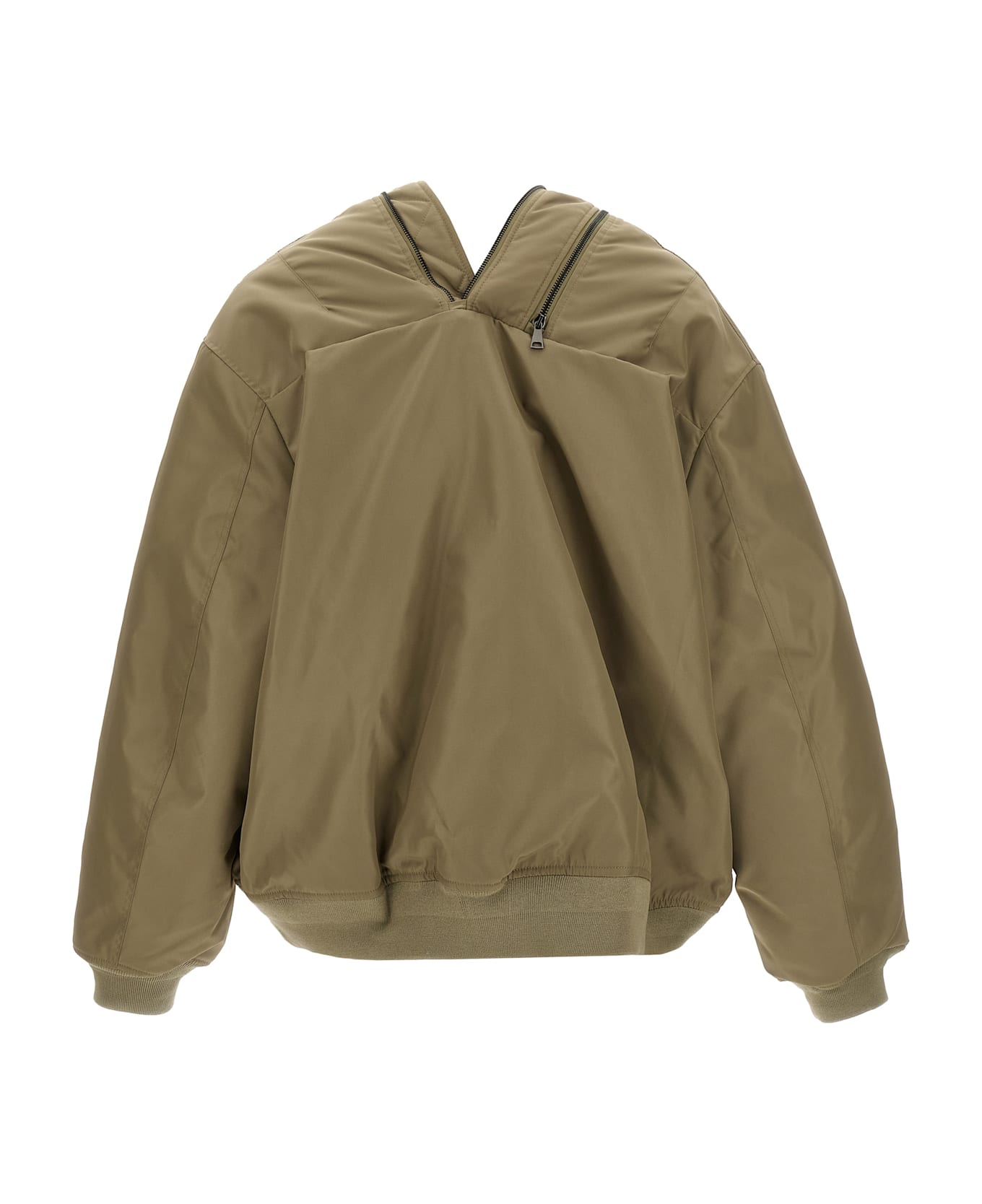 Y/Project 
double Zip Pinched Logo
 Jacket - Beige