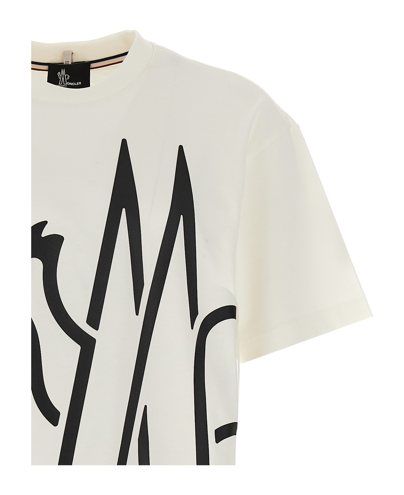 Moncler Grenoble Logo Print T-shirt - White/Black