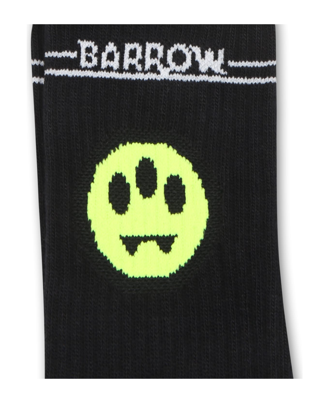 Barrow Black Socks For Kids With Smiley - Nero/Black