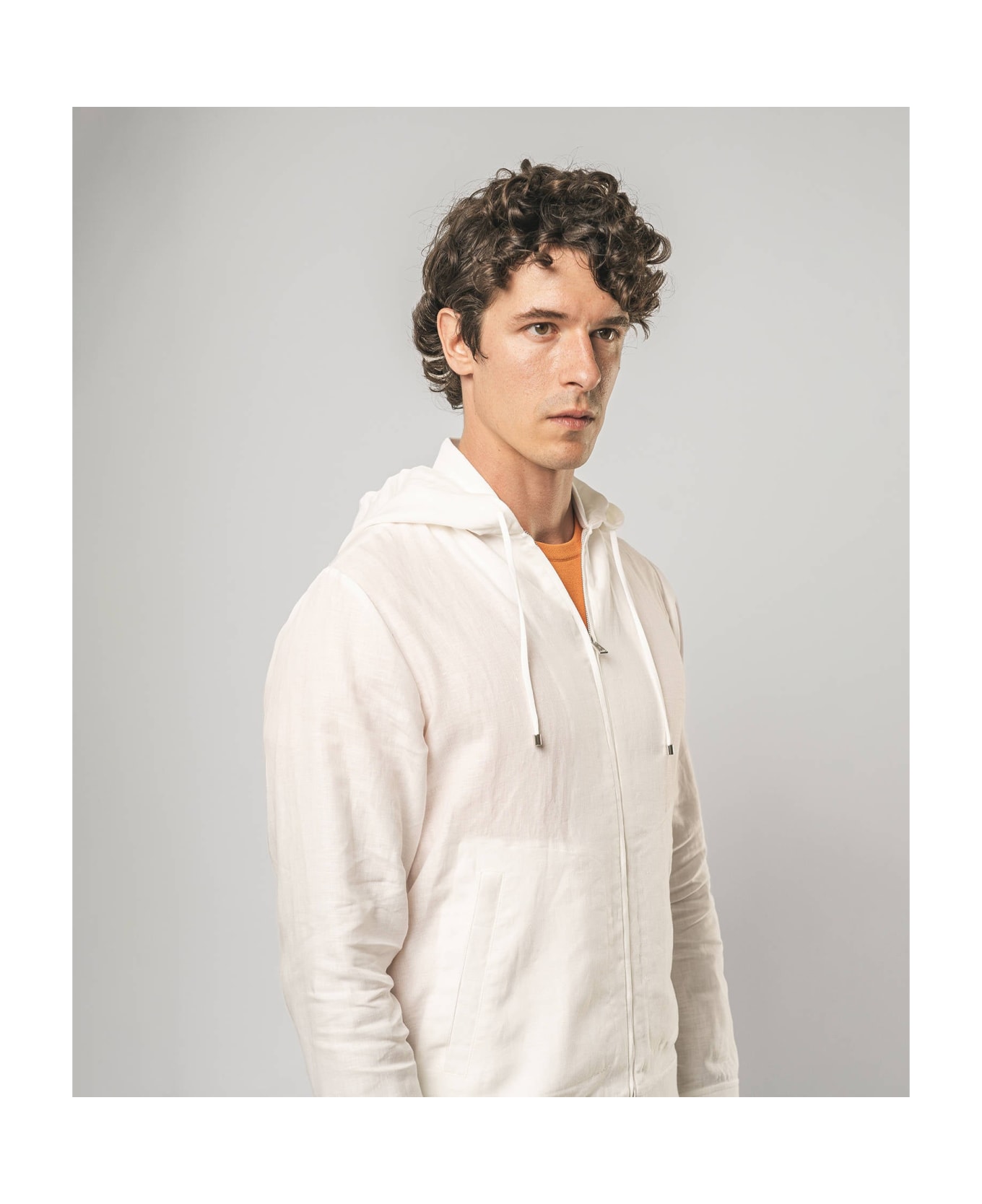 Larusmiani Hodded Jacket 'korfu' Fleece - White