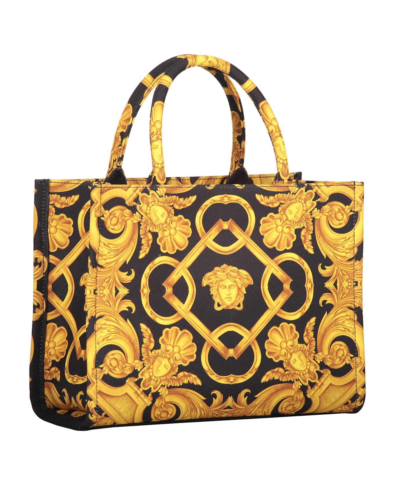 Versace Canvas Tote Bag - black