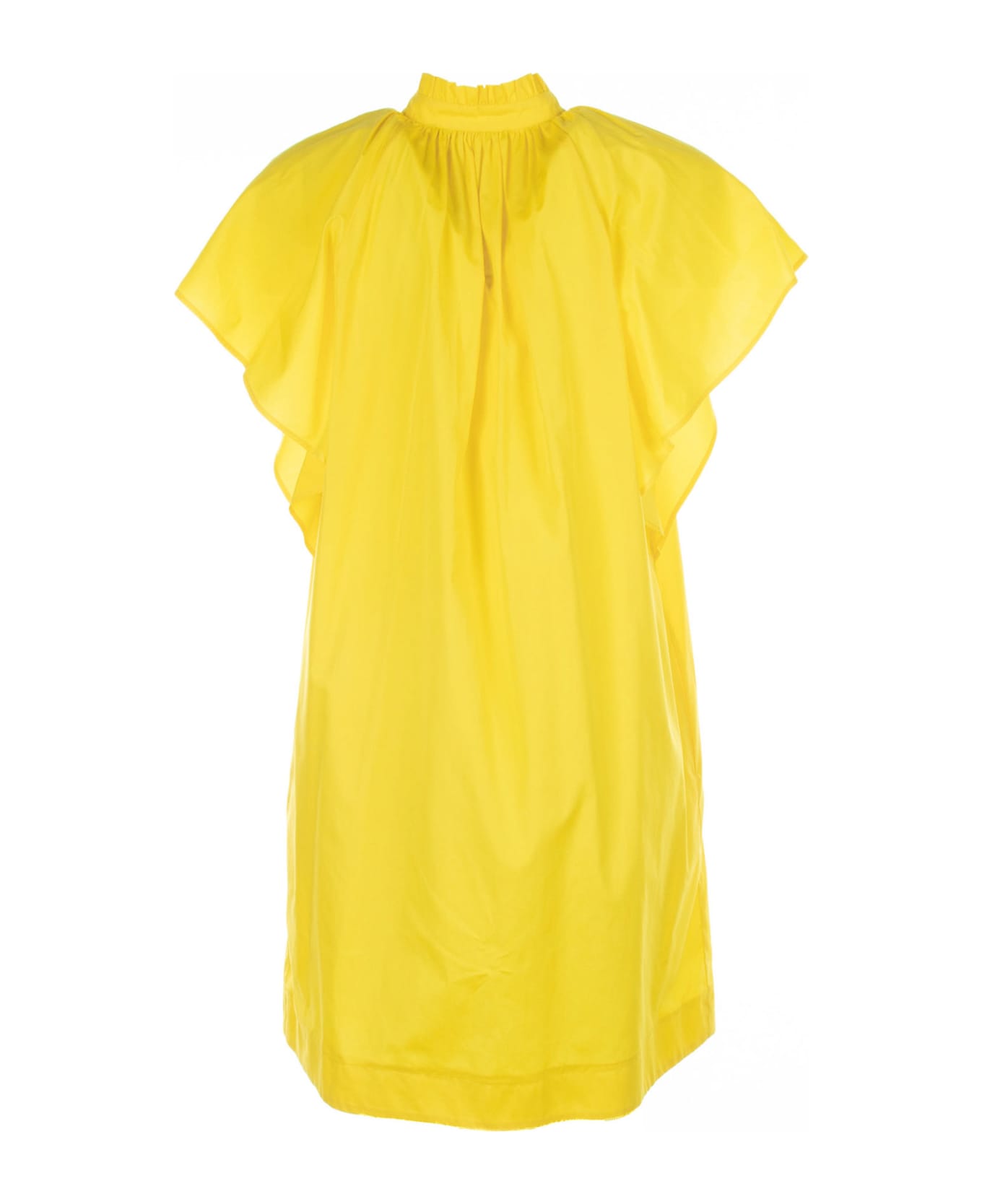 Max Mara Studio Yellow Cotton Midi Dress - GIALLO