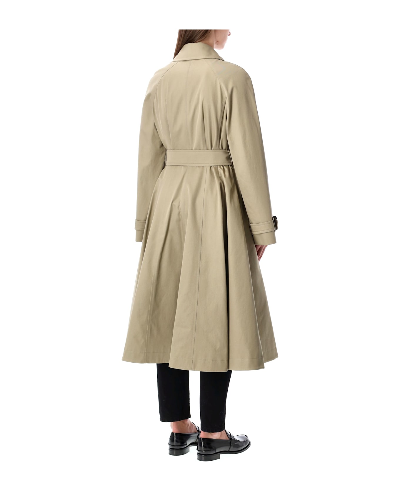 Burberry London Beige Gabardine Ellingham Fit-and-flare Coat - QUILL