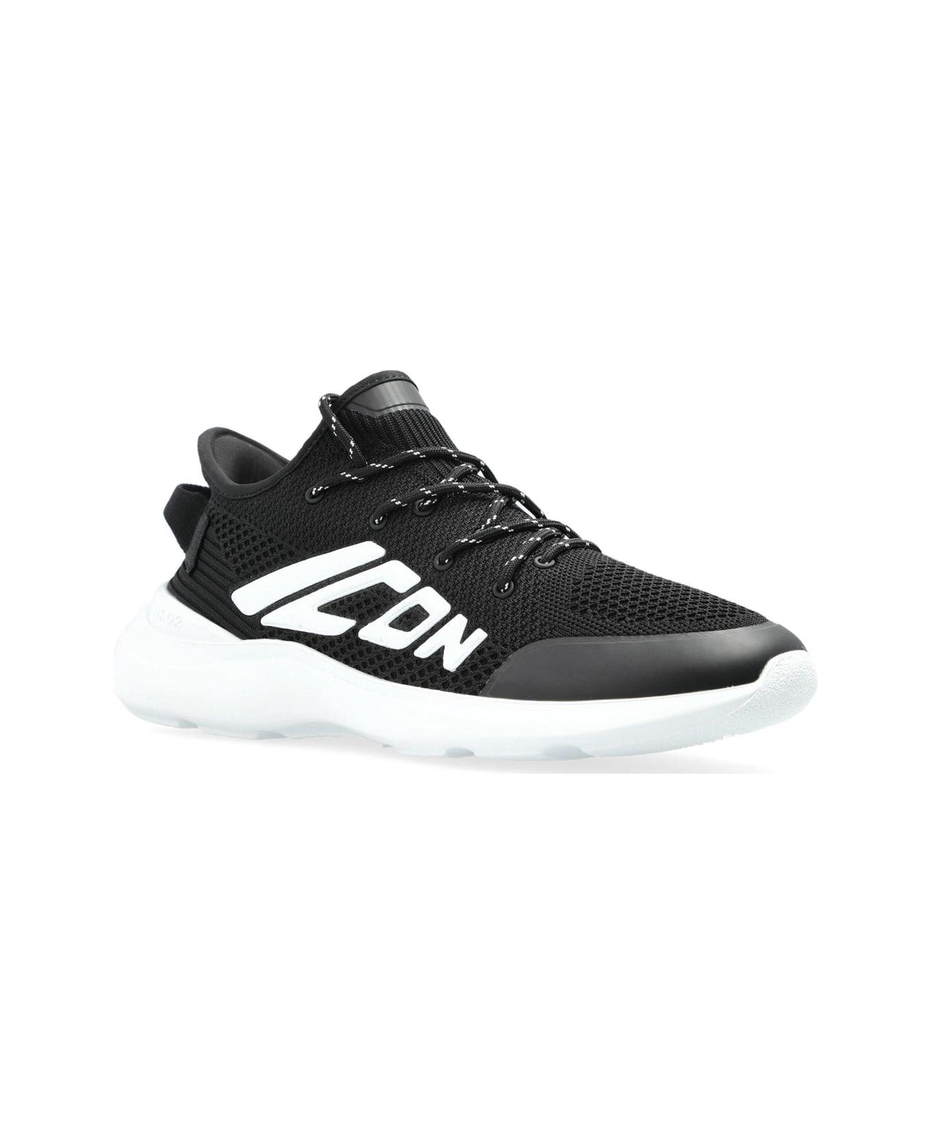 Dsquared2 Logo-embossed Lace-up Sneakers - Black