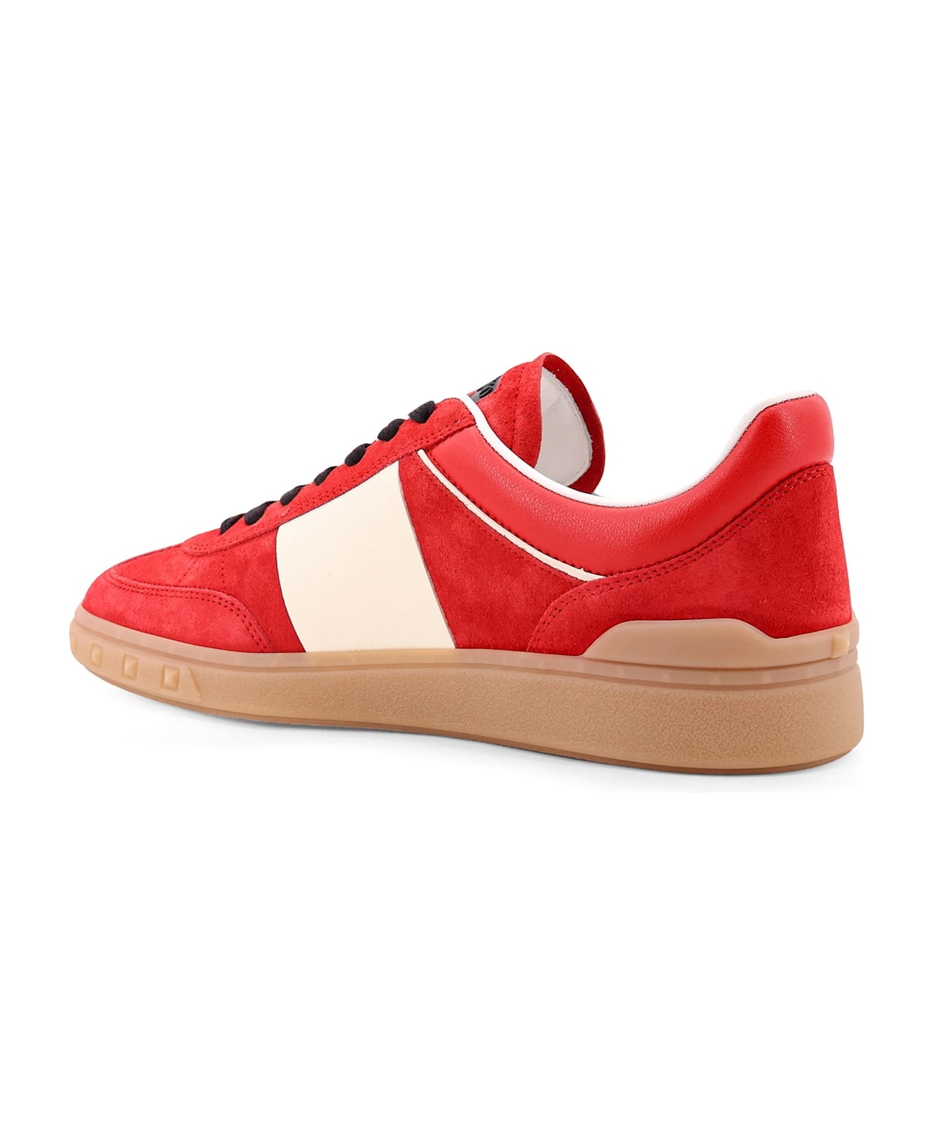 Valentino Garavani Upvillage Low Top Sneaker In Suede And Leather - Red