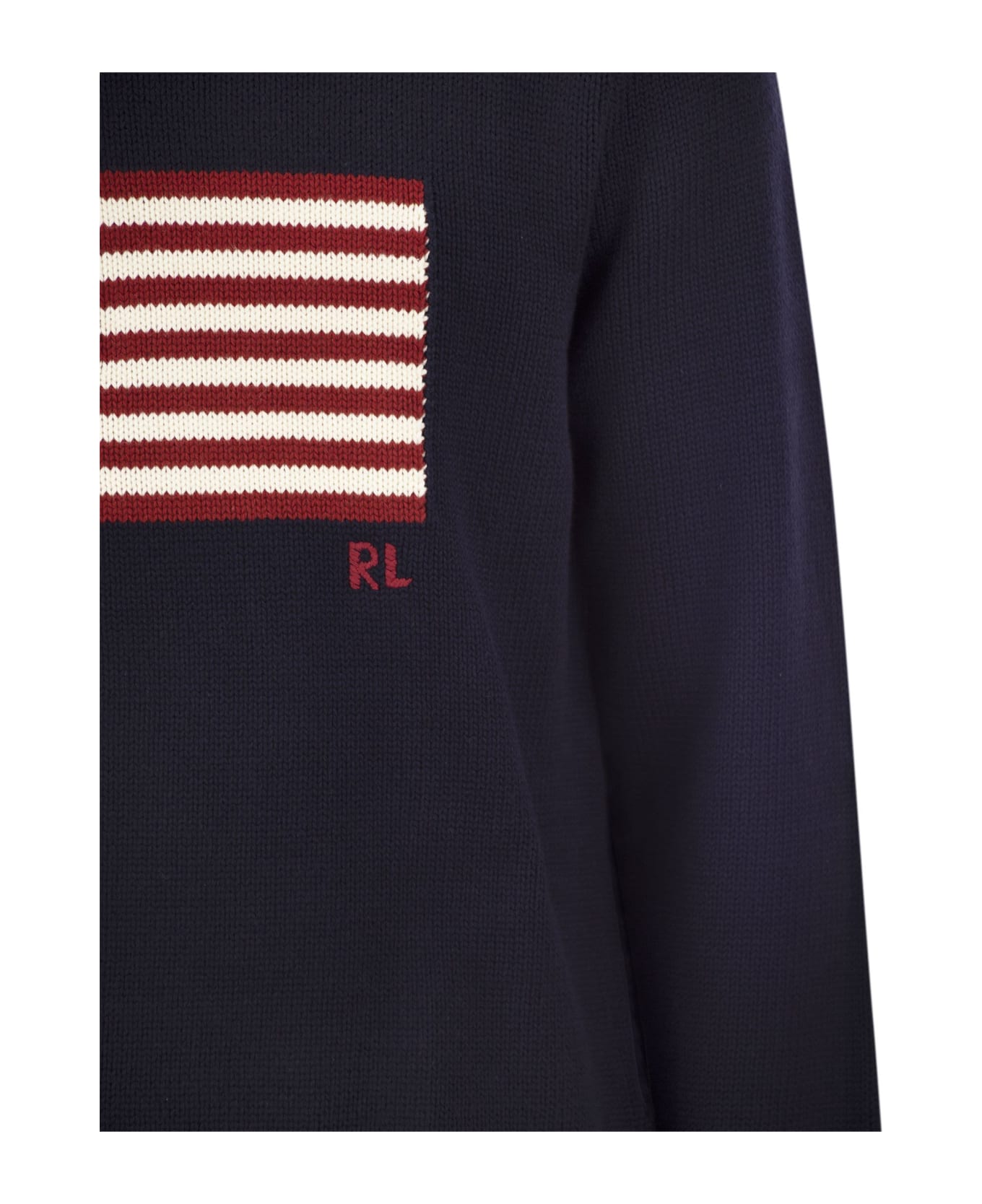 Polo Ralph Lauren Navy Blue Cotton Knitwear - Blue