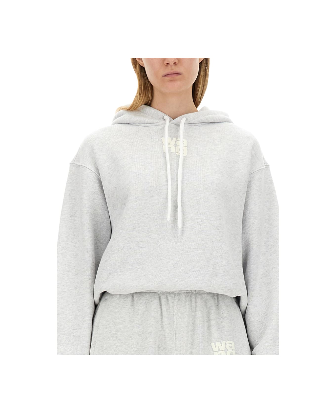 T by Alexander Wang Felpa Con Logo - GREY