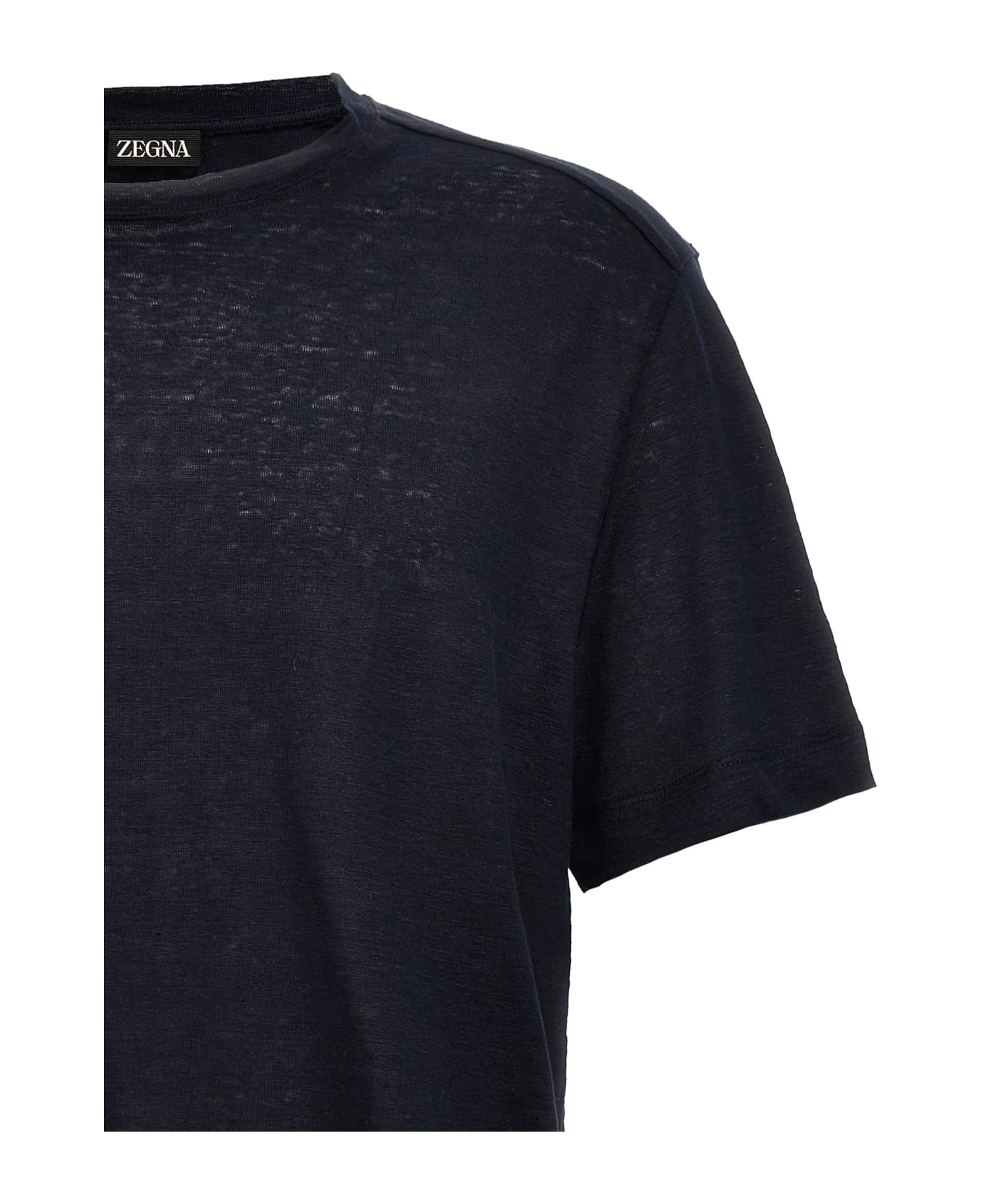 Zegna Linen T-shirt - Blue シャツ