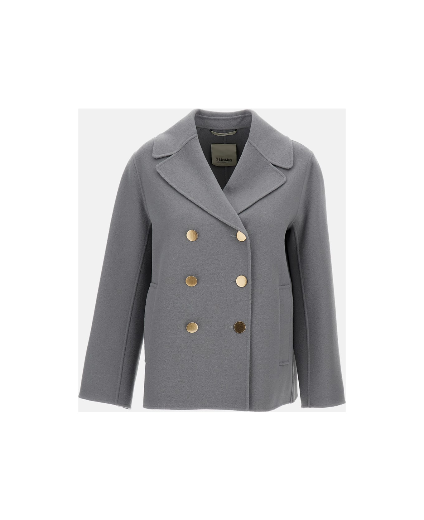 'S Max Mara Margot Double-breasted Coat - Clear Blue