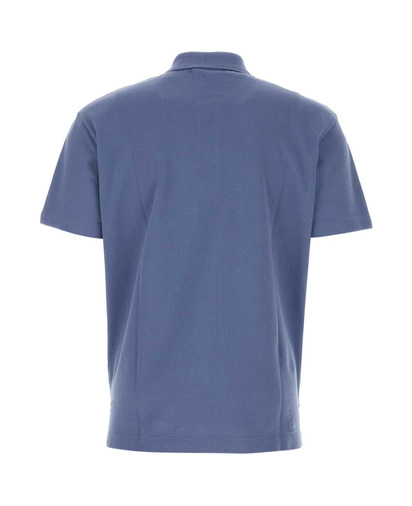 Maison Kitsuné Denim Blue Piquet Polo Shirt - STORMBLUE