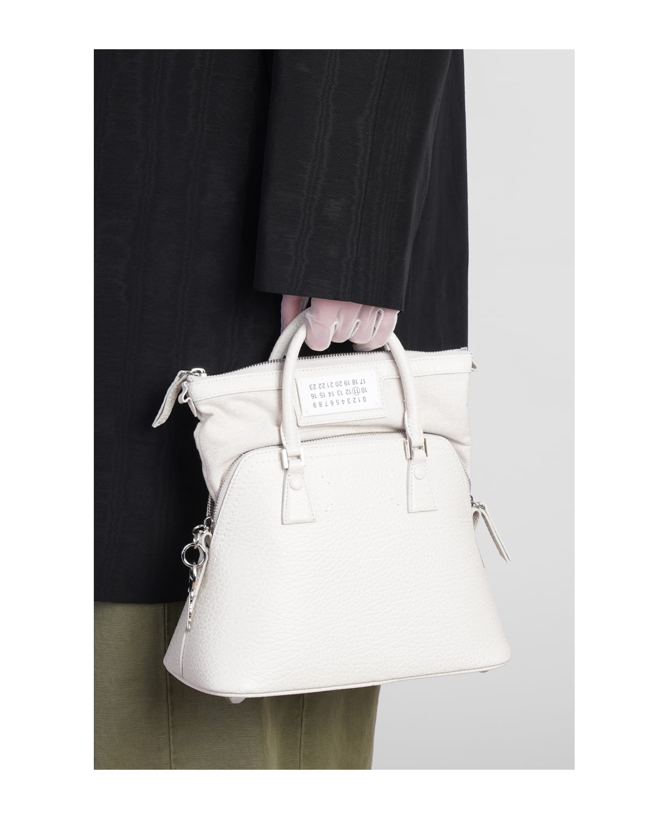 Maison Margiela Hand Bag In White Leather - white