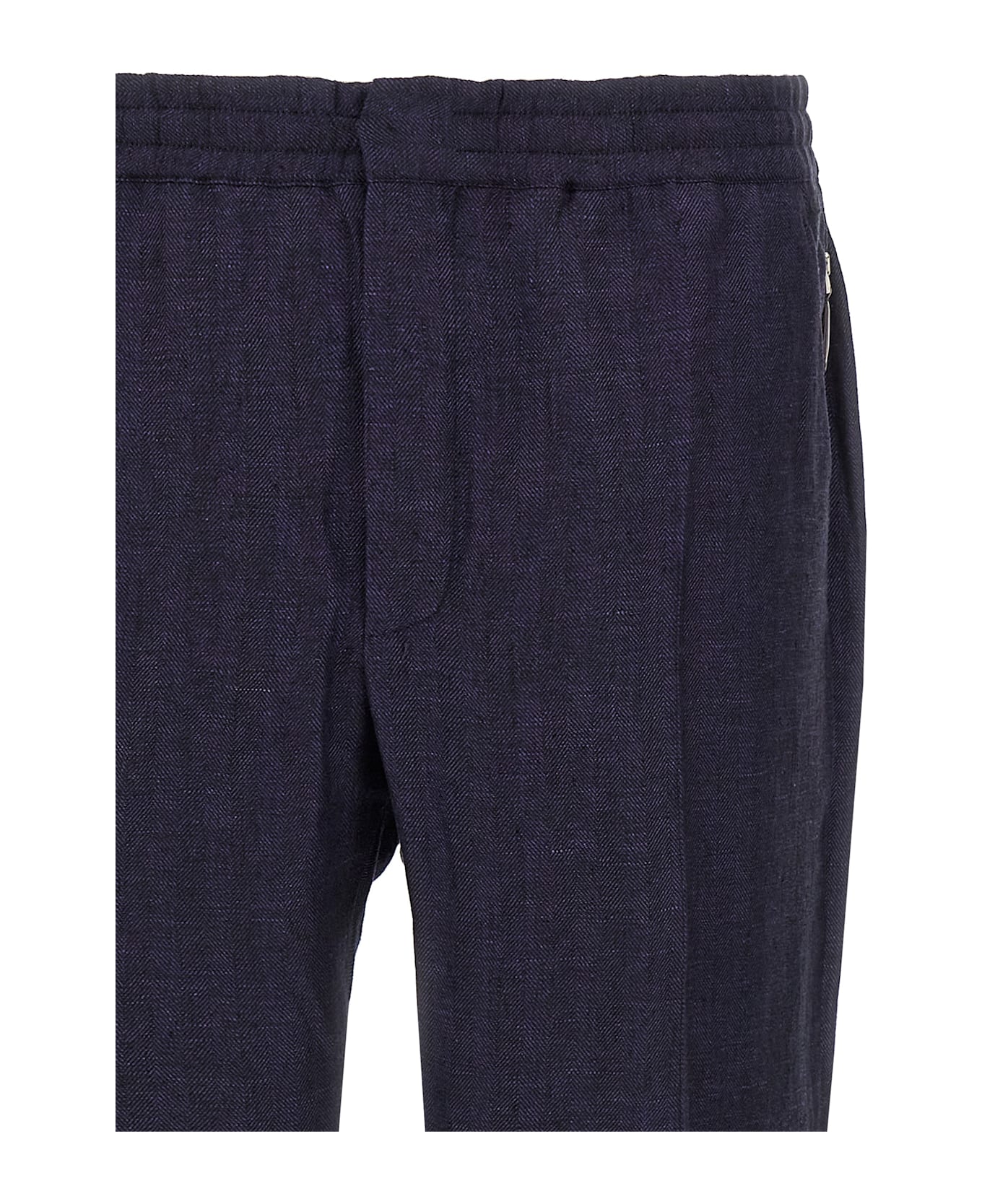 Berluti Herringbone Pants - Blue ボトムス