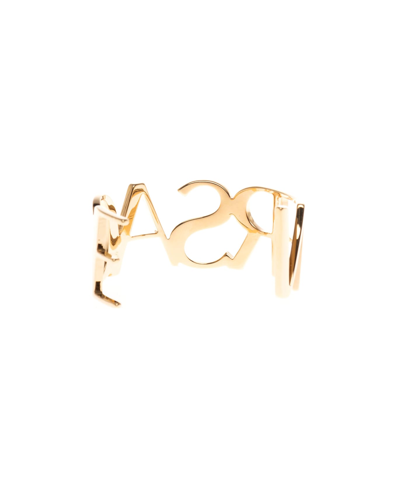 Versace Logo Shaped Gold-tone Bracelet In Metal Versace Donna - Metallic