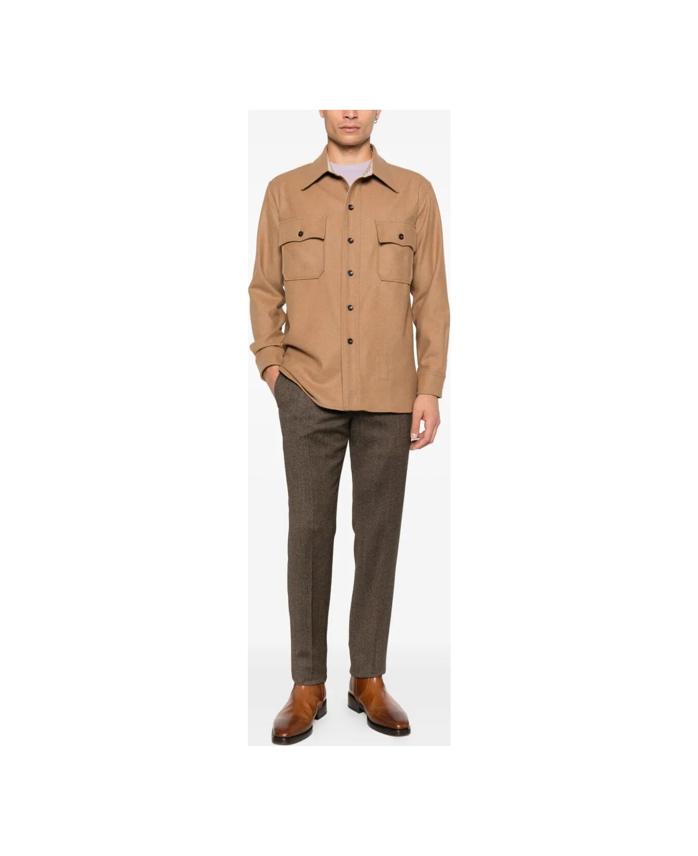Fortela Wool Overshirt - Cam